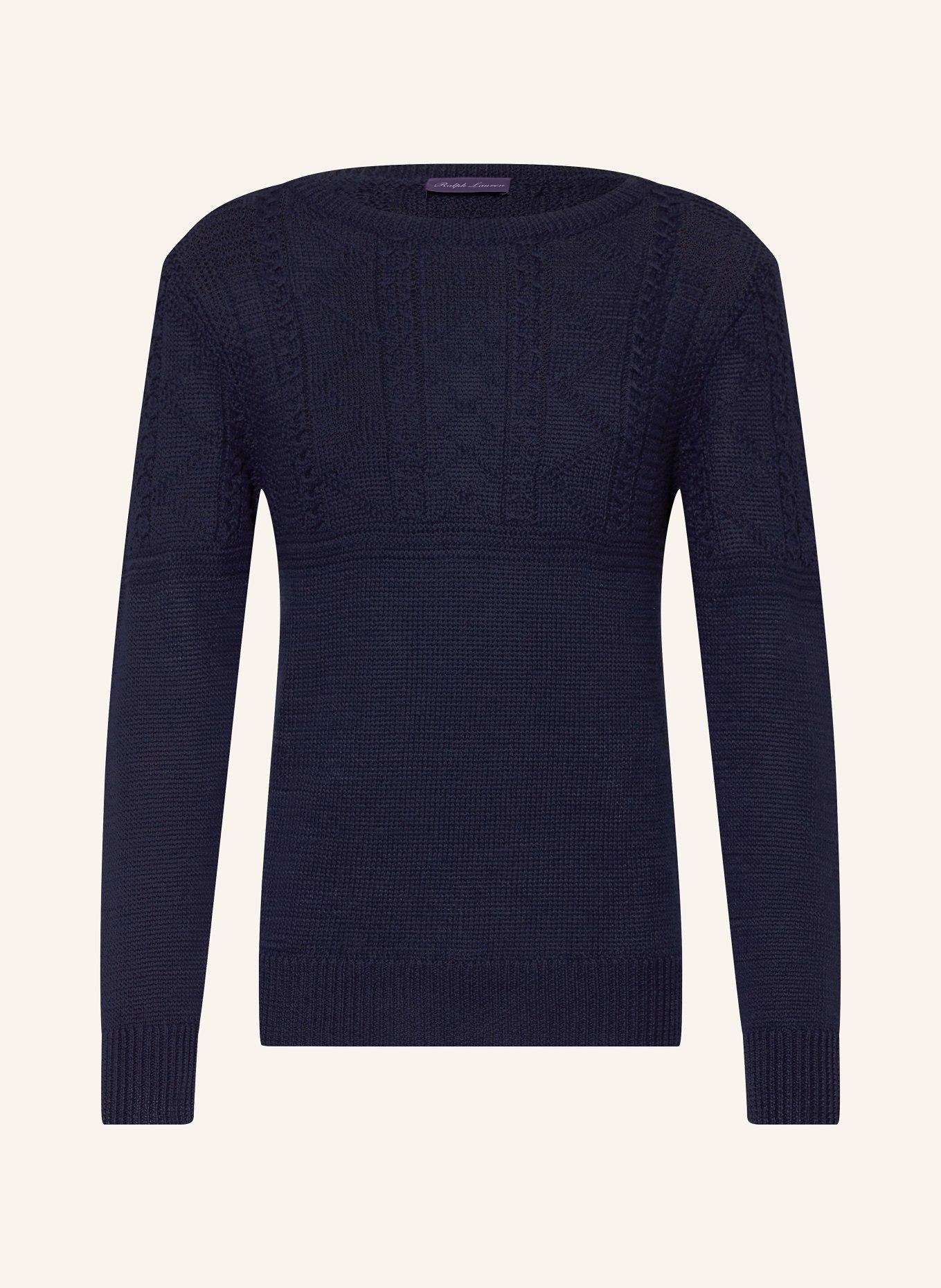 RALPH LAUREN PURPLE LABEL Sweater with linen, Color: DARK BLUE (Image 1)