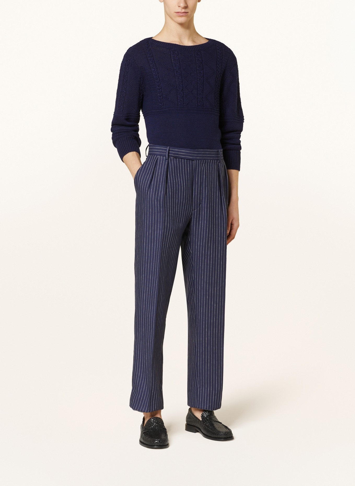 RALPH LAUREN PURPLE LABEL Sweater with linen, Color: DARK BLUE (Image 2)