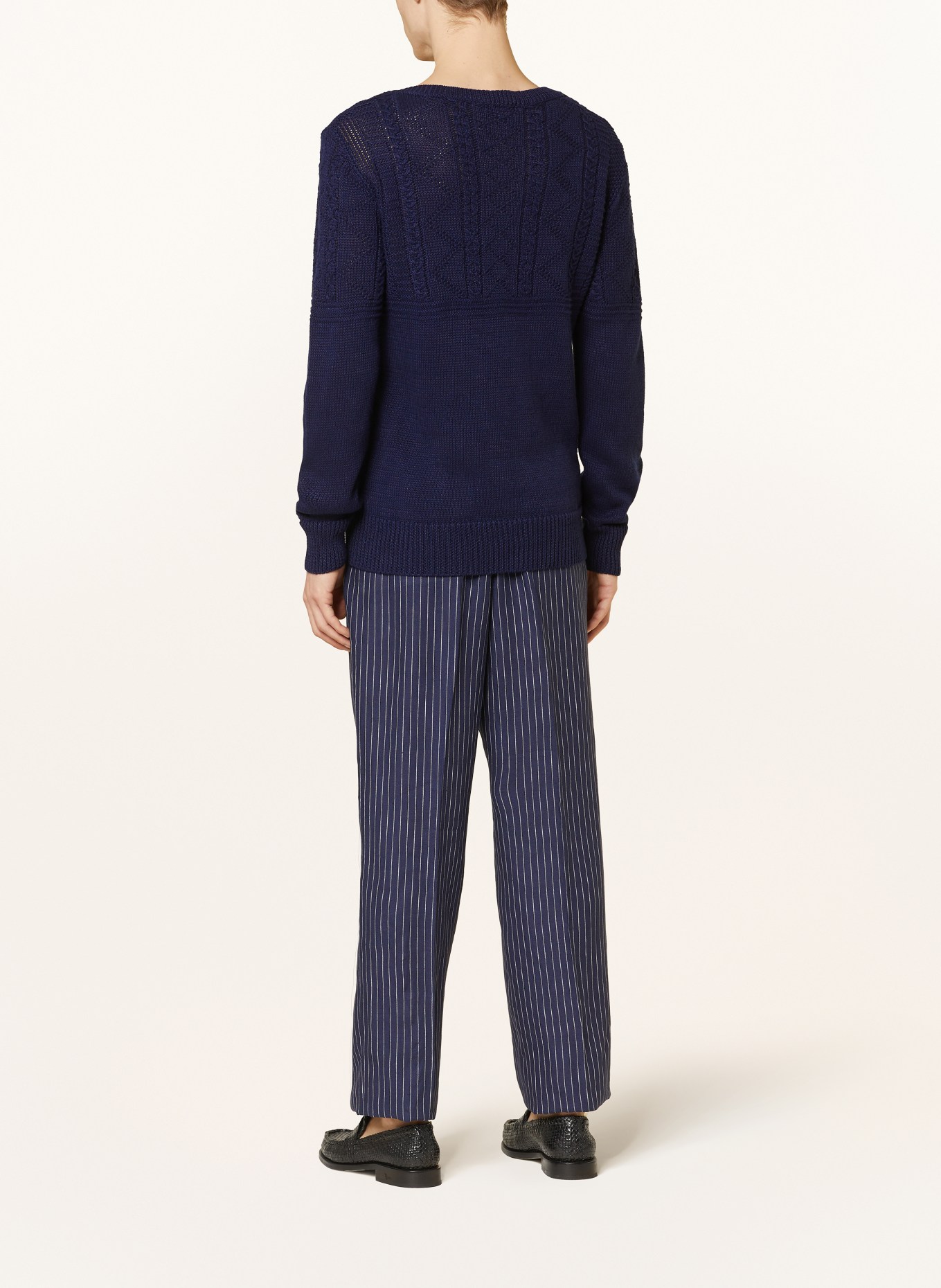 RALPH LAUREN PURPLE LABEL Sweater with linen, Color: DARK BLUE (Image 3)