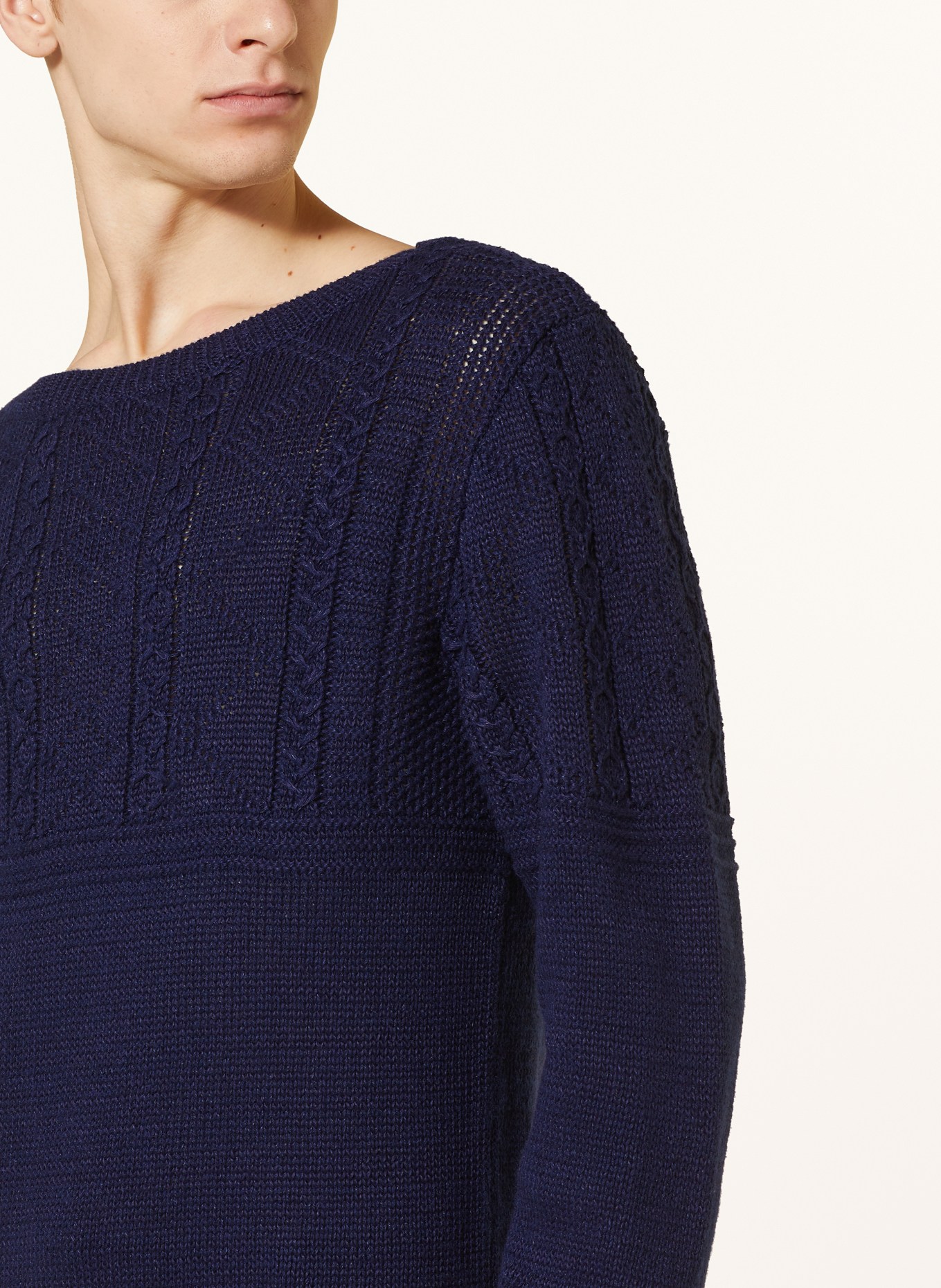 RALPH LAUREN PURPLE LABEL Sweater with linen, Color: DARK BLUE (Image 4)