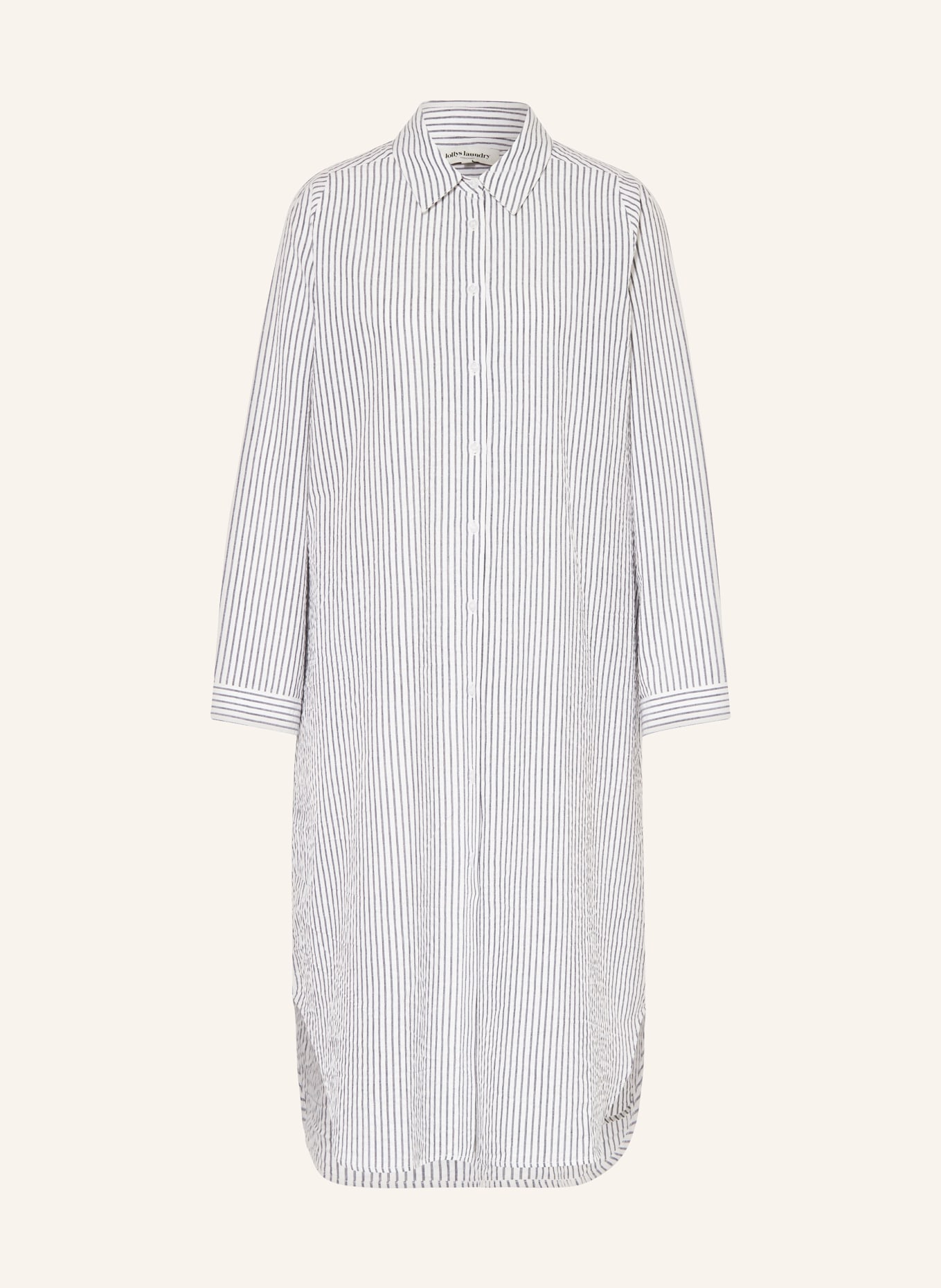lollys laundry Hemdblusenkleid MUMBALL: BLAU/ WEISS