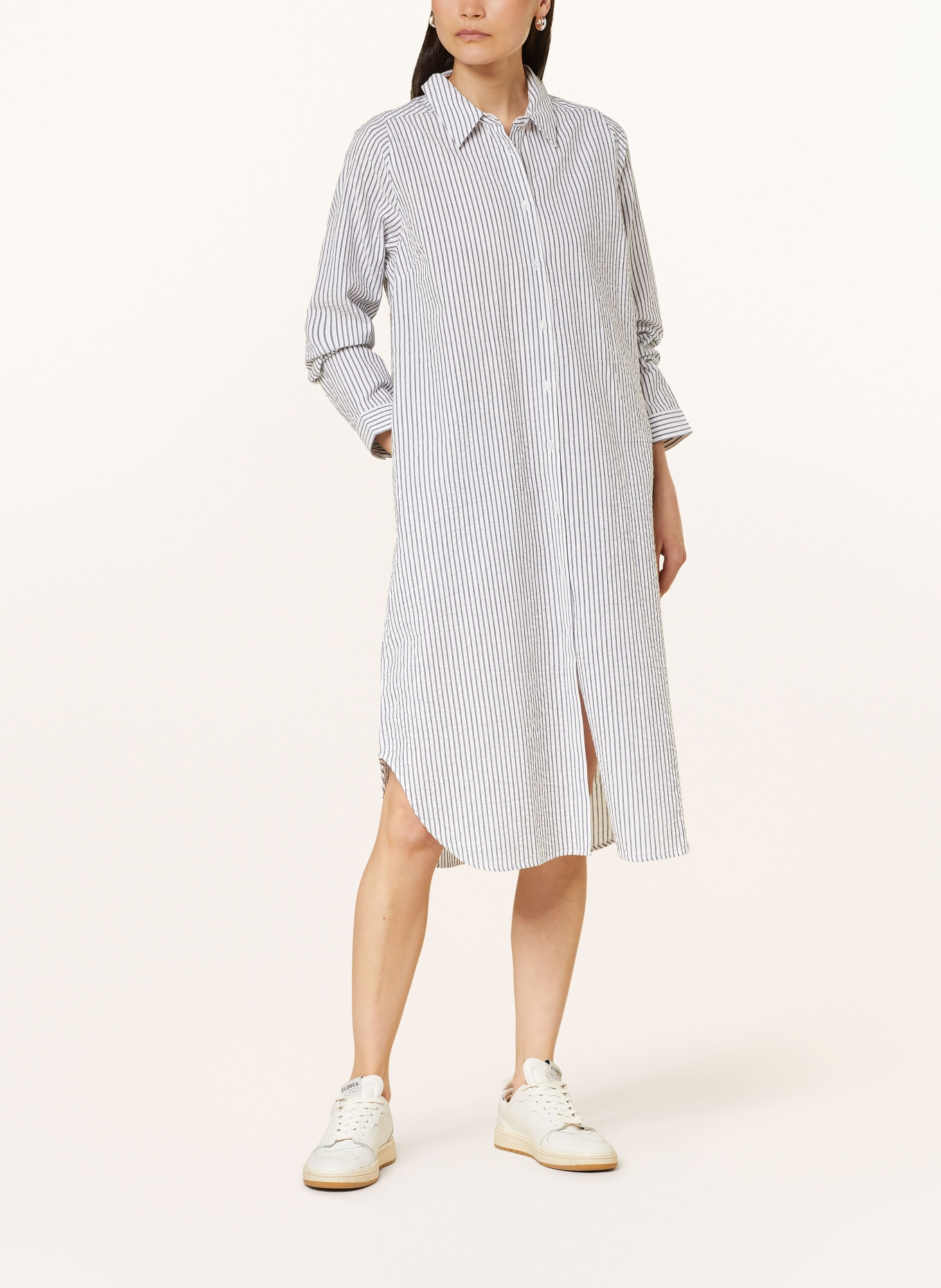 lollys laundry Hemdblusenkleid MUMBALL: BLAU/ WEISS