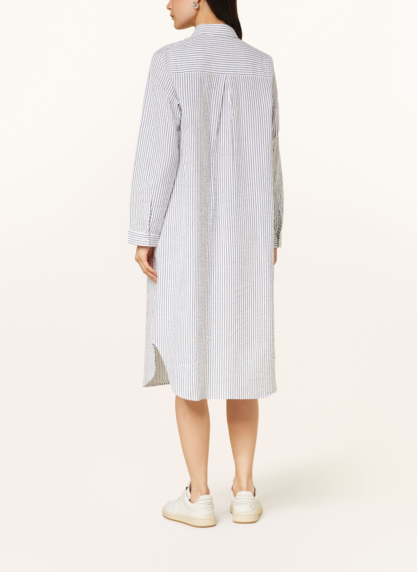 lollys laundry Hemdblusenkleid MUMBALL: BLAU/ WEISS