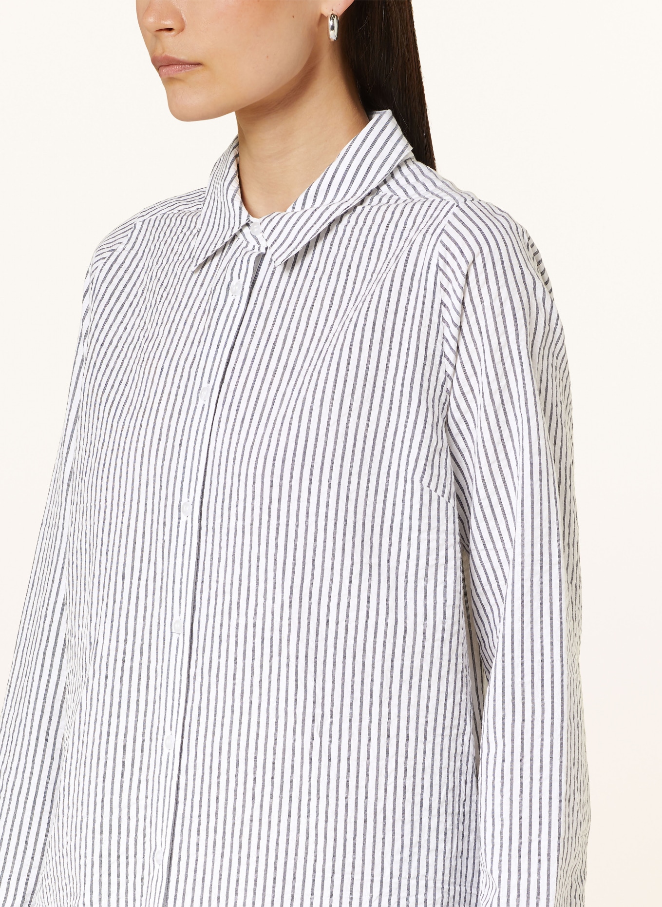 lollys laundry Hemdblusenkleid MUMBALL: BLAU/ WEISS