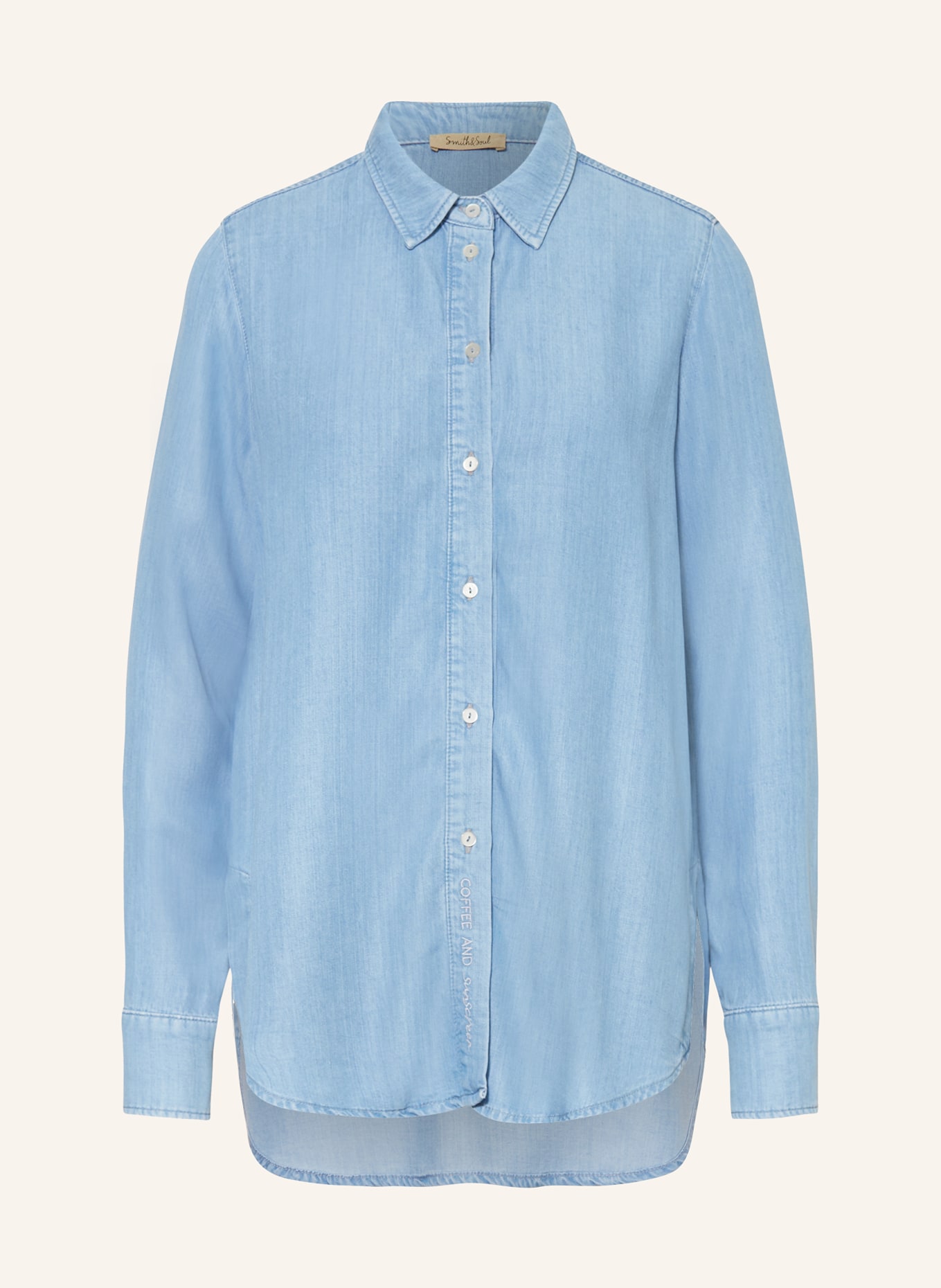 Smith & Soul Shirt blouse in denim look, Color: LIGHT BLUE (Image 1)