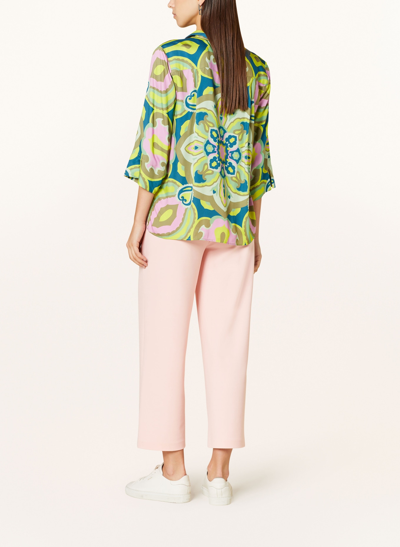Smith & Soul Shirt blouse with 3/4 sleeves, Color: TEAL/ PINK/ LIGHT GREEN (Image 3)