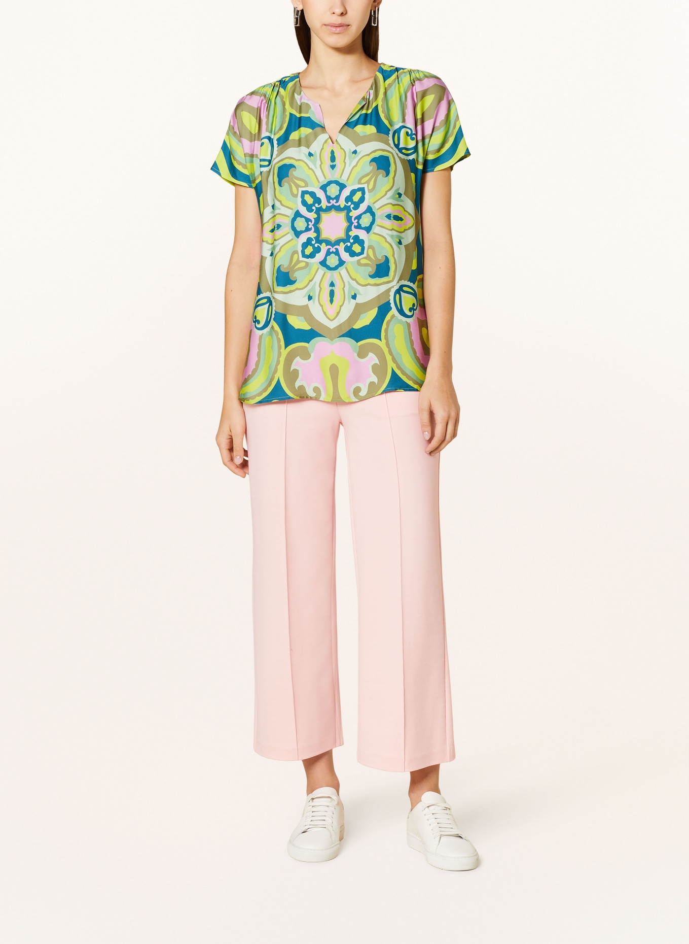 Smith & Soul Shirt blouse, Color: TEAL/ LIGHT GREEN/ PINK (Image 2)