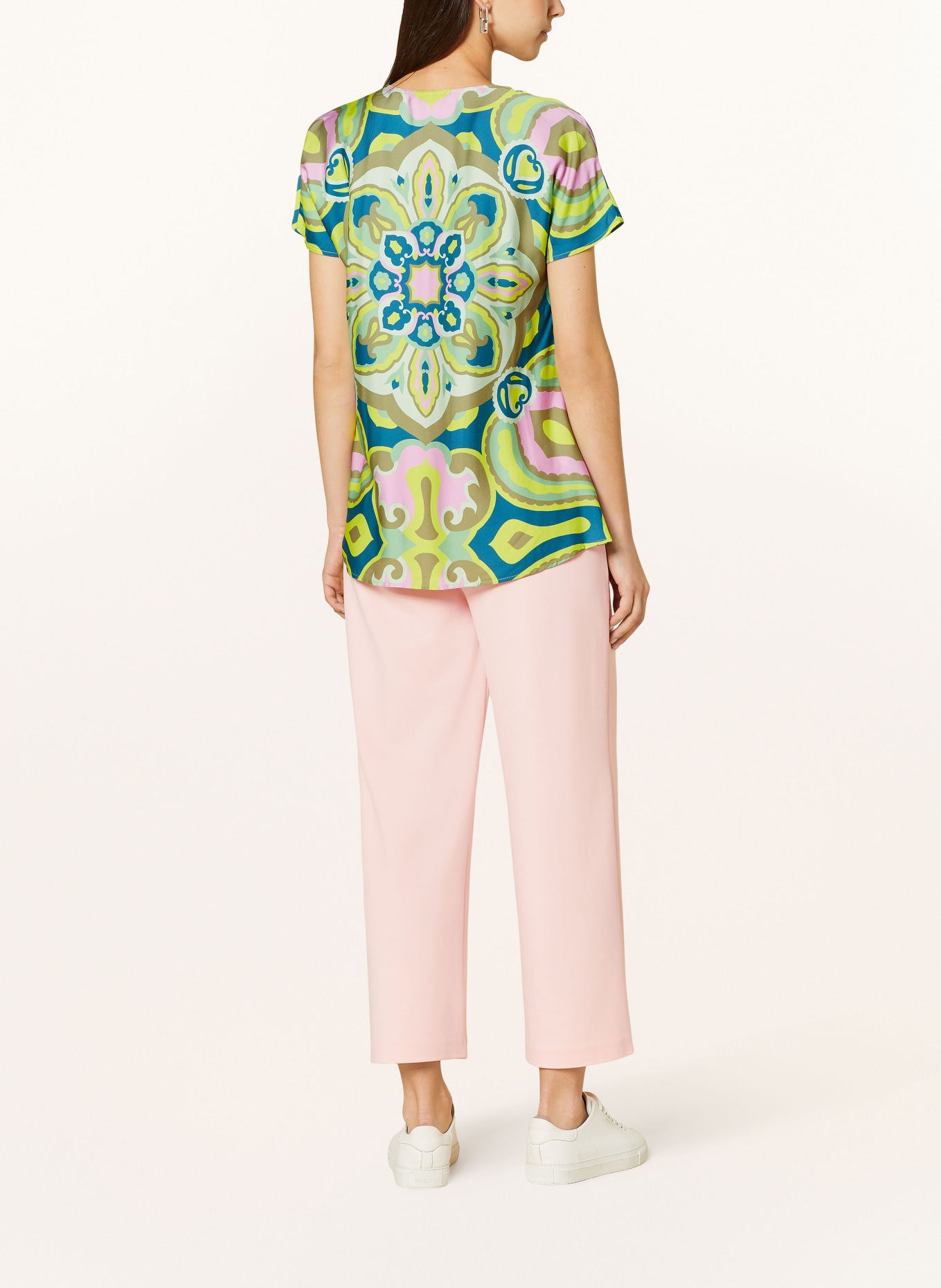 Smith & Soul Shirt blouse, Color: TEAL/ LIGHT GREEN/ PINK (Image 3)