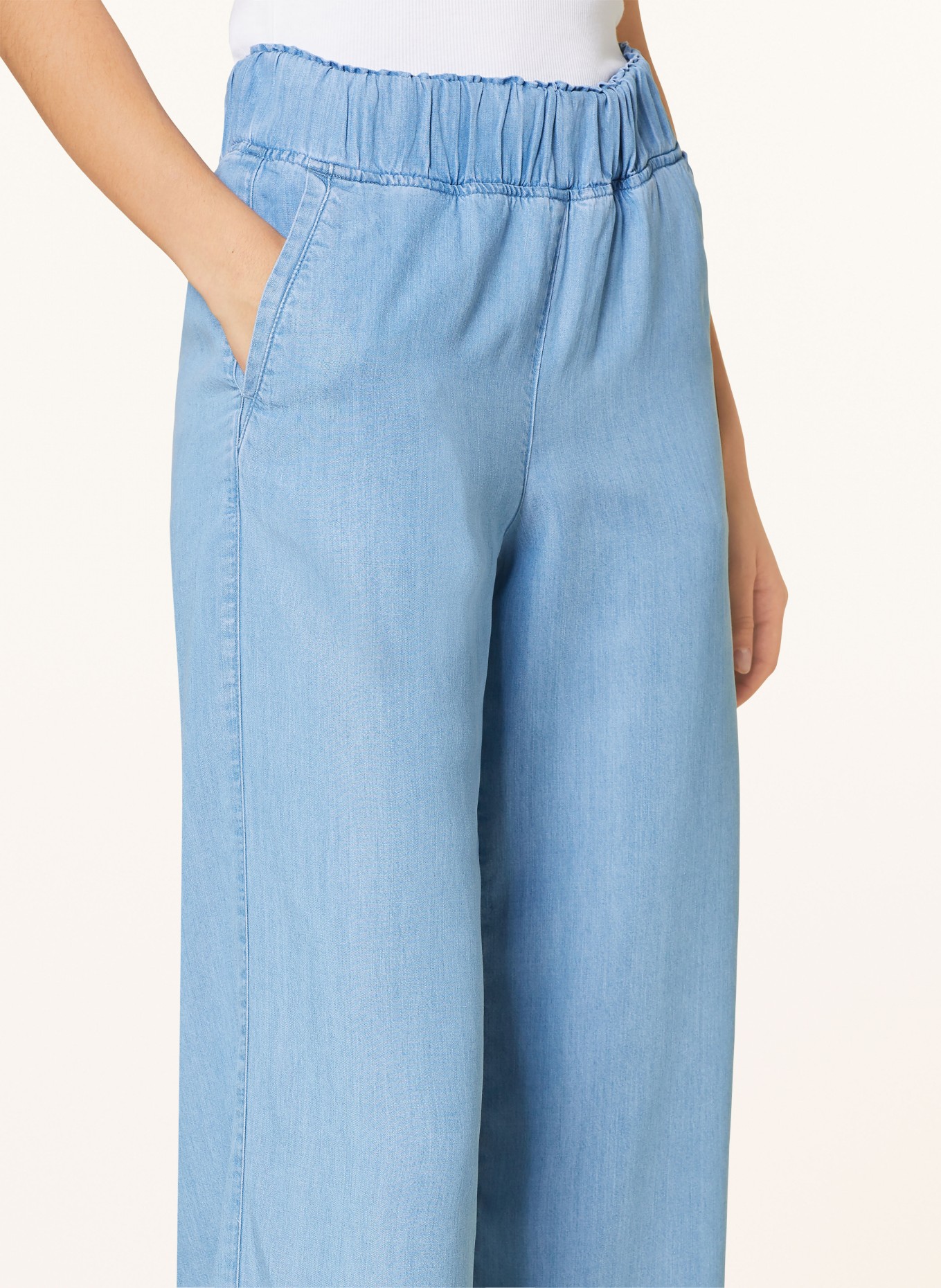 Smith & Soul Wide leg trousers in denim look, Color: LIGHT BLUE (Image 5)