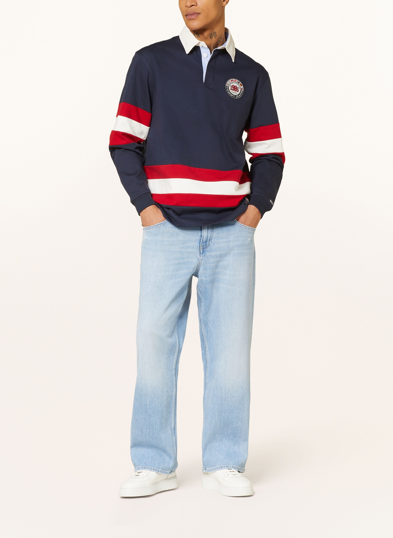 TOMMY JEANS Rugby shirt, Color: DARK BLUE/ RED/ WHITE (Image 3)