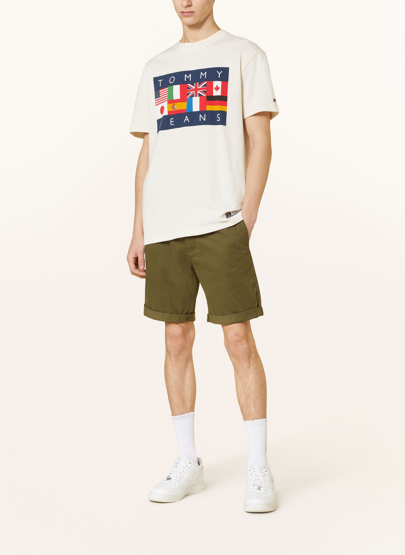 TOMMY JEANS T-shirt, Color: CREAM/ DARK BLUE/ RED (Image 2)