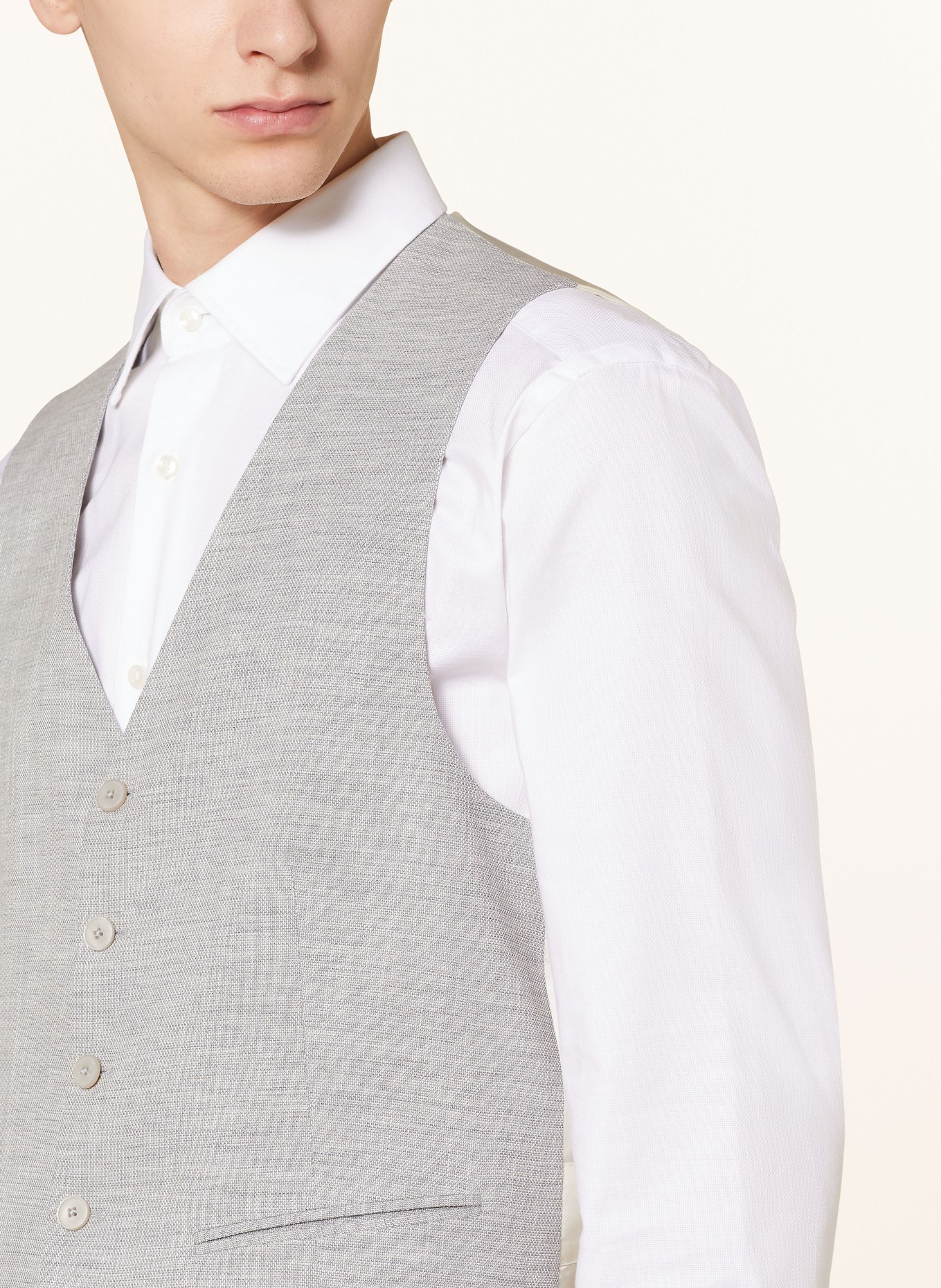 pierre cardin Suit vest HUGO extra slim fit, Color: LIGHT GRAY (Image 5)