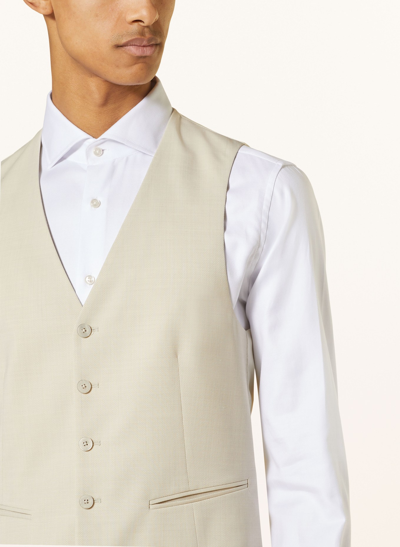 pierre cardin Suit vest HUGO extra slim fit in mixed materials, Color: 1011 Vapor (Image 5)
