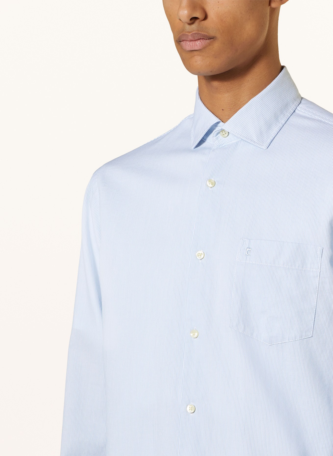 pierre cardin Shirt KENT modern fit, Color: LIGHT BLUE/ WHITE (Image 4)