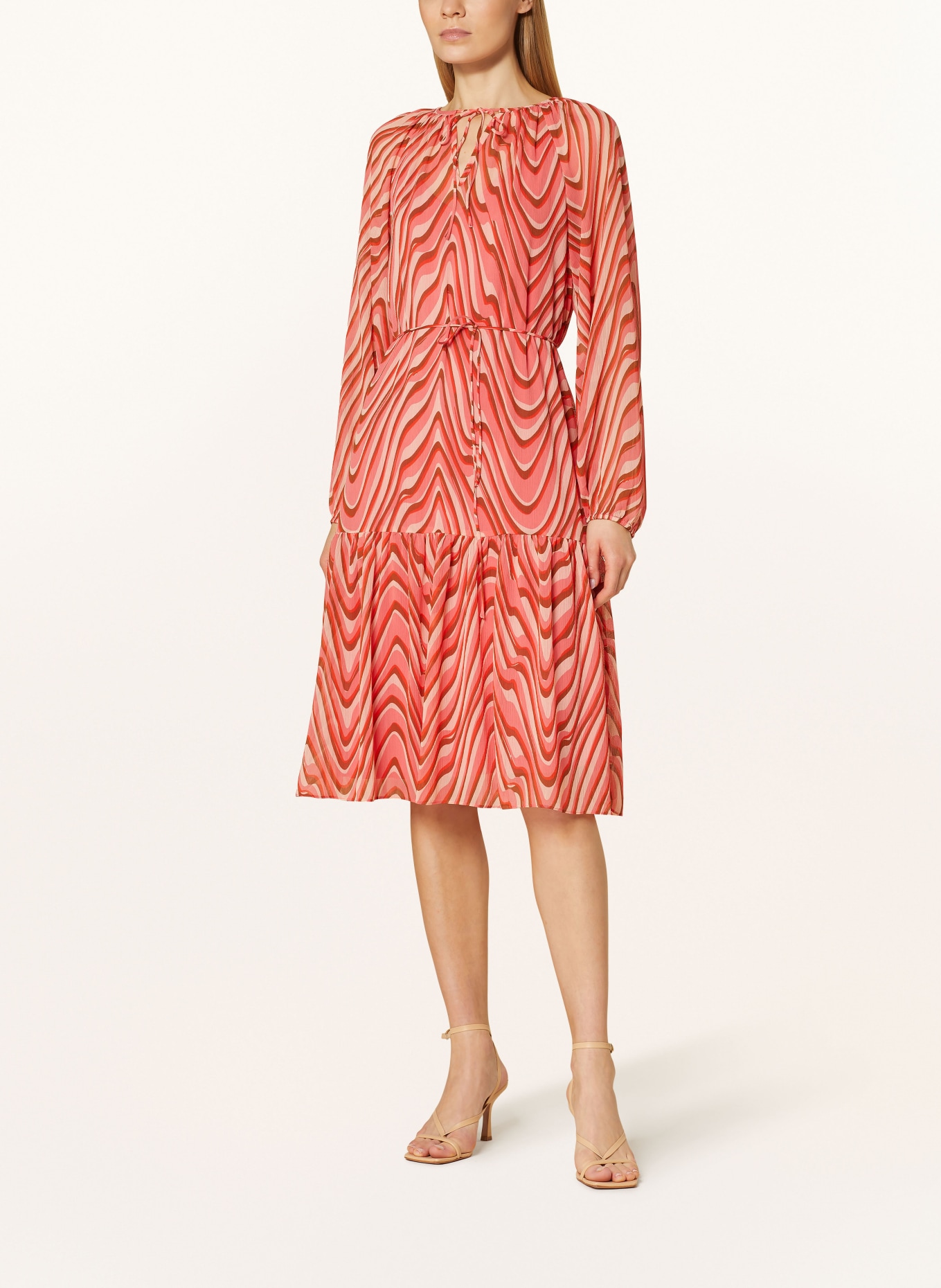 CARTOON Dress, Color: LIGHT RED/ BROWN/ ROSE (Image 2)