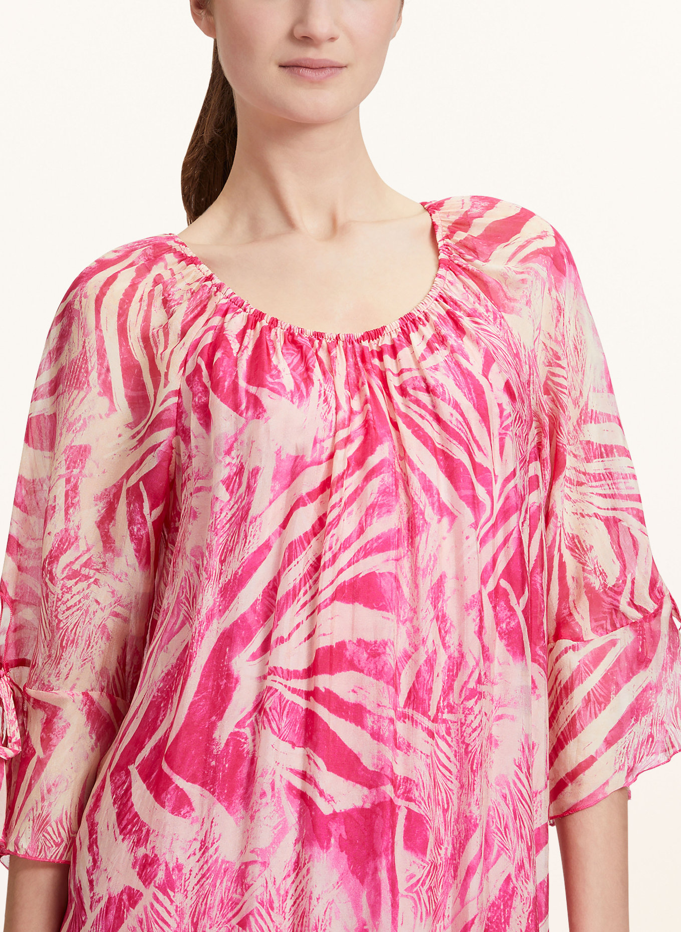 CARTOON Kleid mit 3/4-Arm und Volants, Farbe: PINK/ CREME (Bild 4)