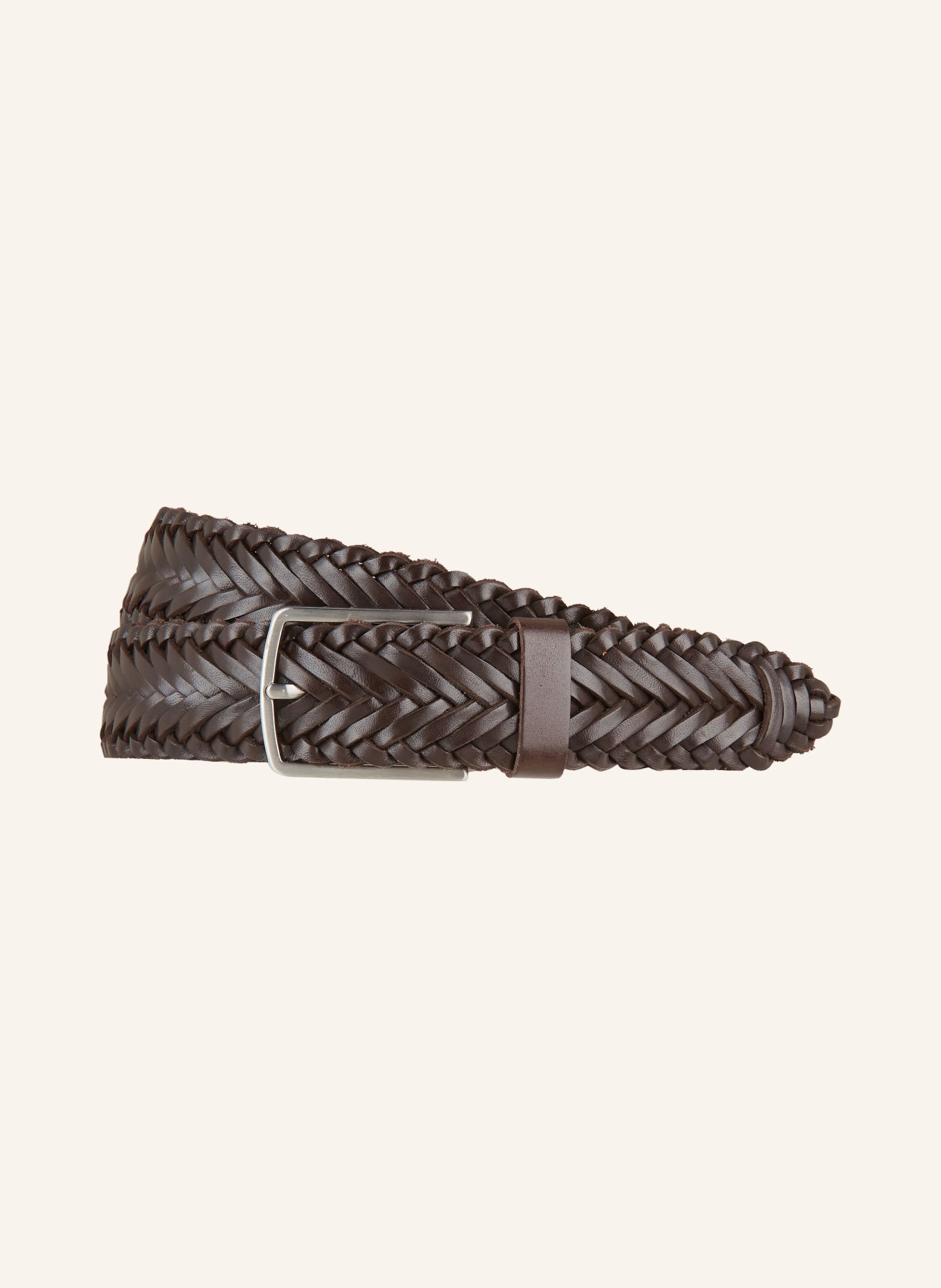 MONTI Leather belt MORCOTE: DARK BROWN