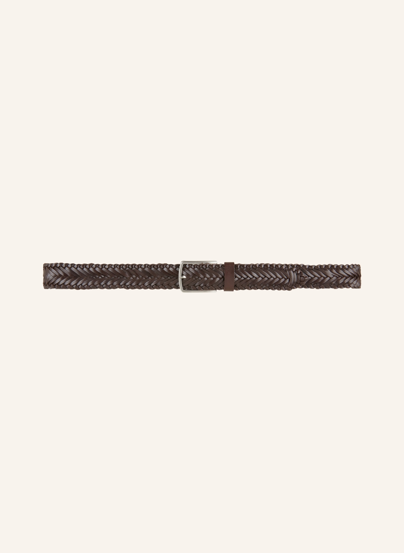 MONTI Leather belt MORCOTE: DARK BROWN