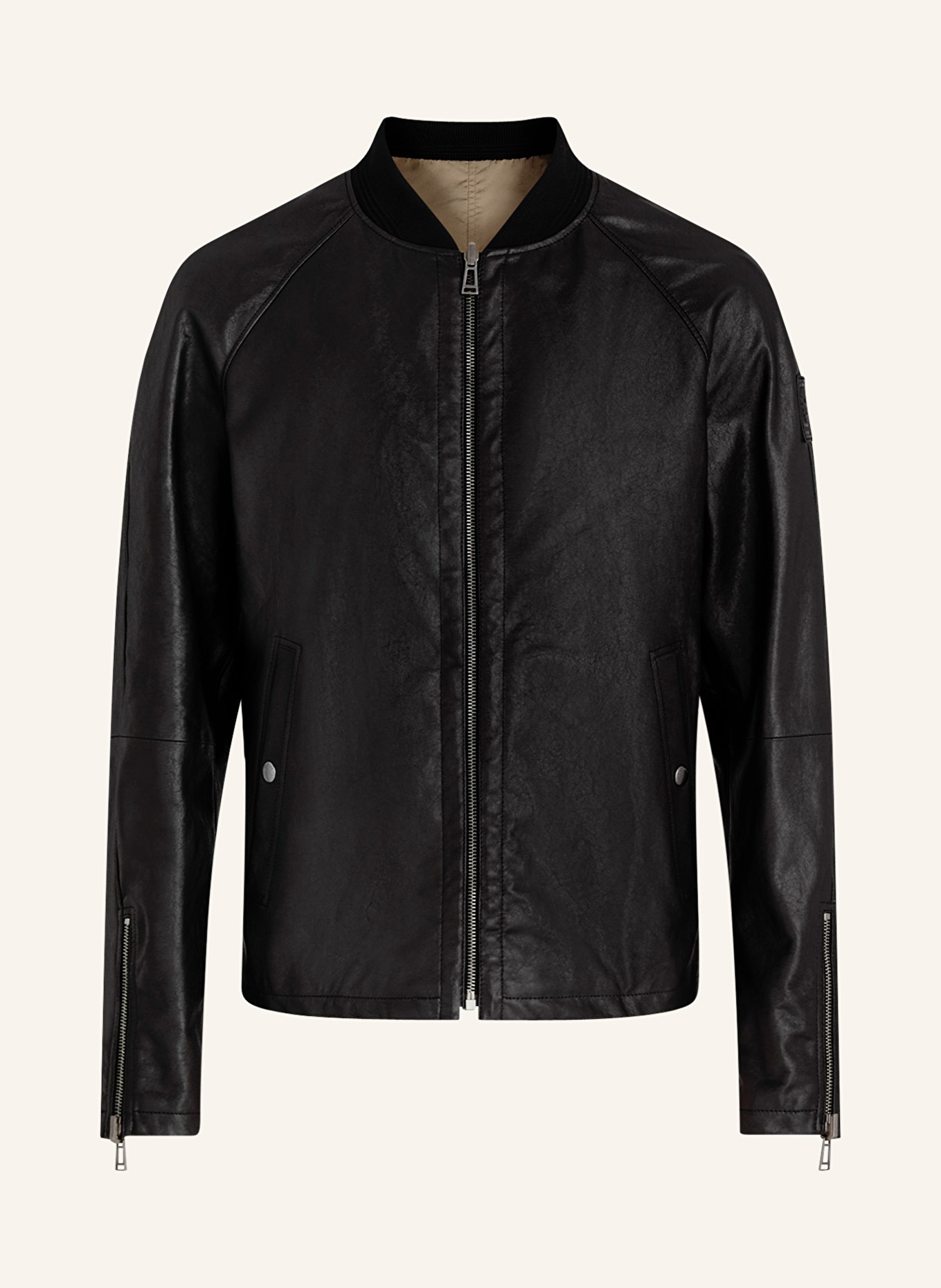 BELSTAFF Leather bomber jacket CENTENARY reversible, Color: BLACK (Image 1)