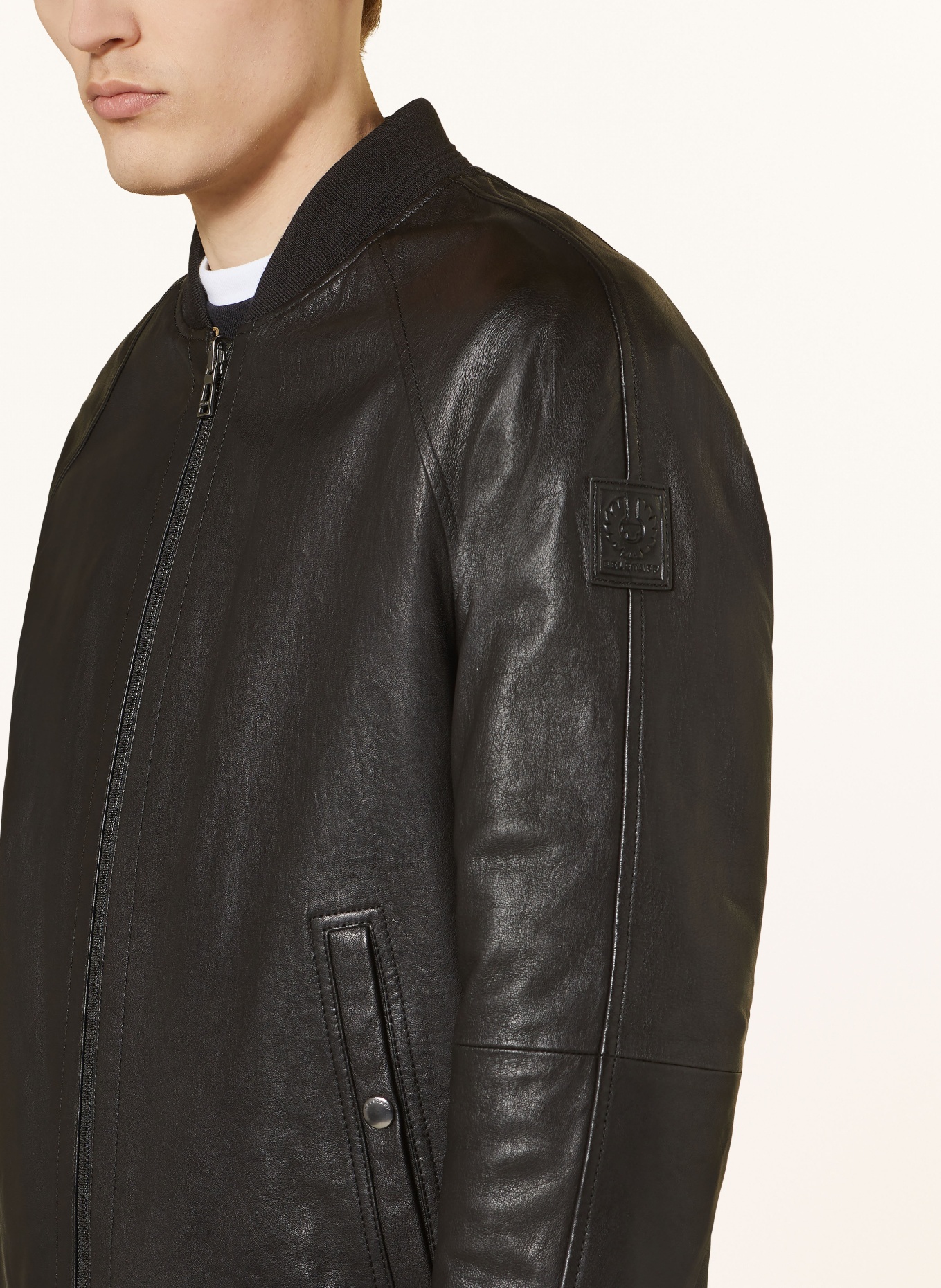 BELSTAFF Leather bomber jacket CENTENARY reversible, Color: BLACK (Image 5)
