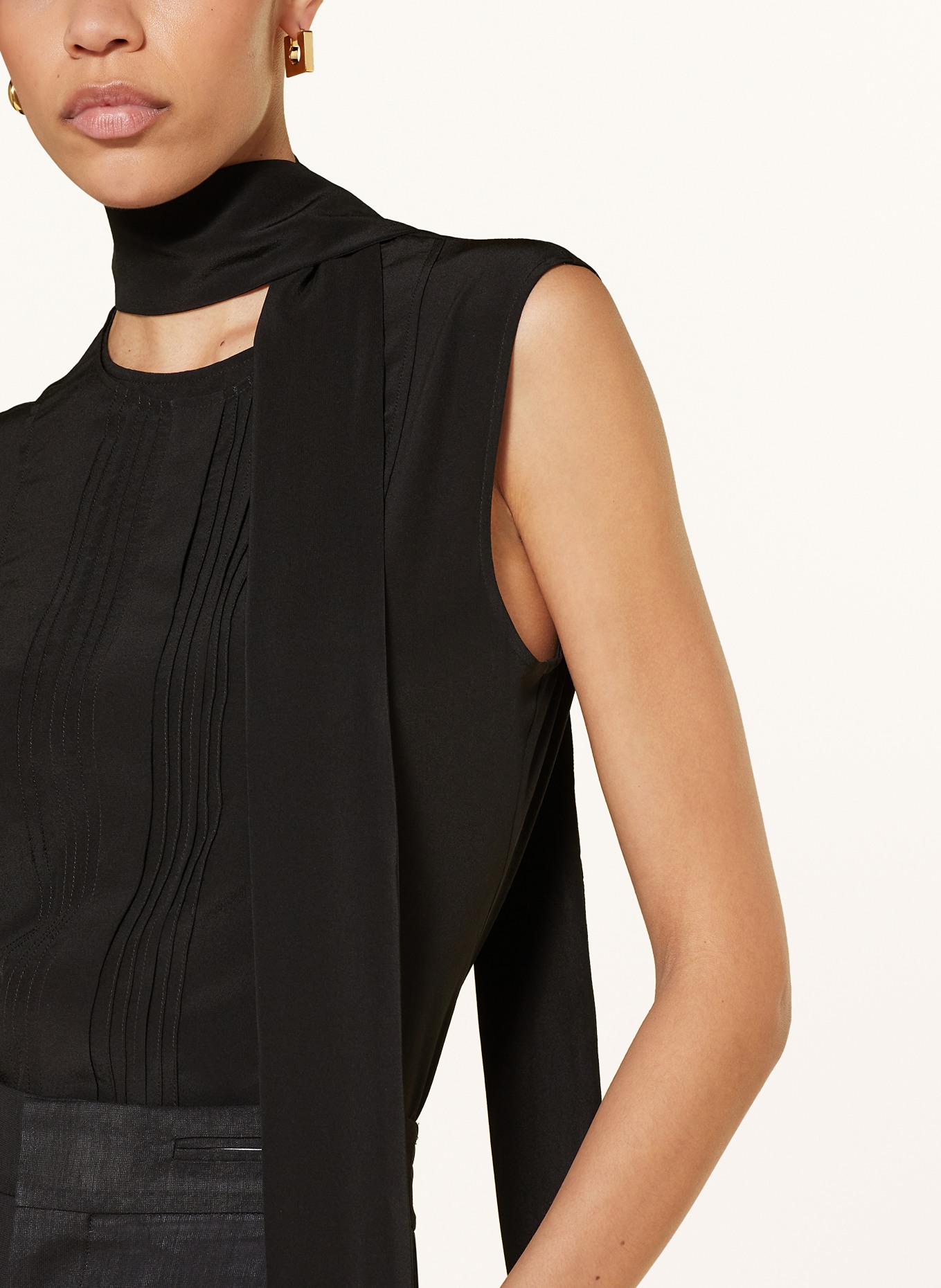 VICTORIABECKHAM Blouse top made of silk, Color: BLACK (Image 4)