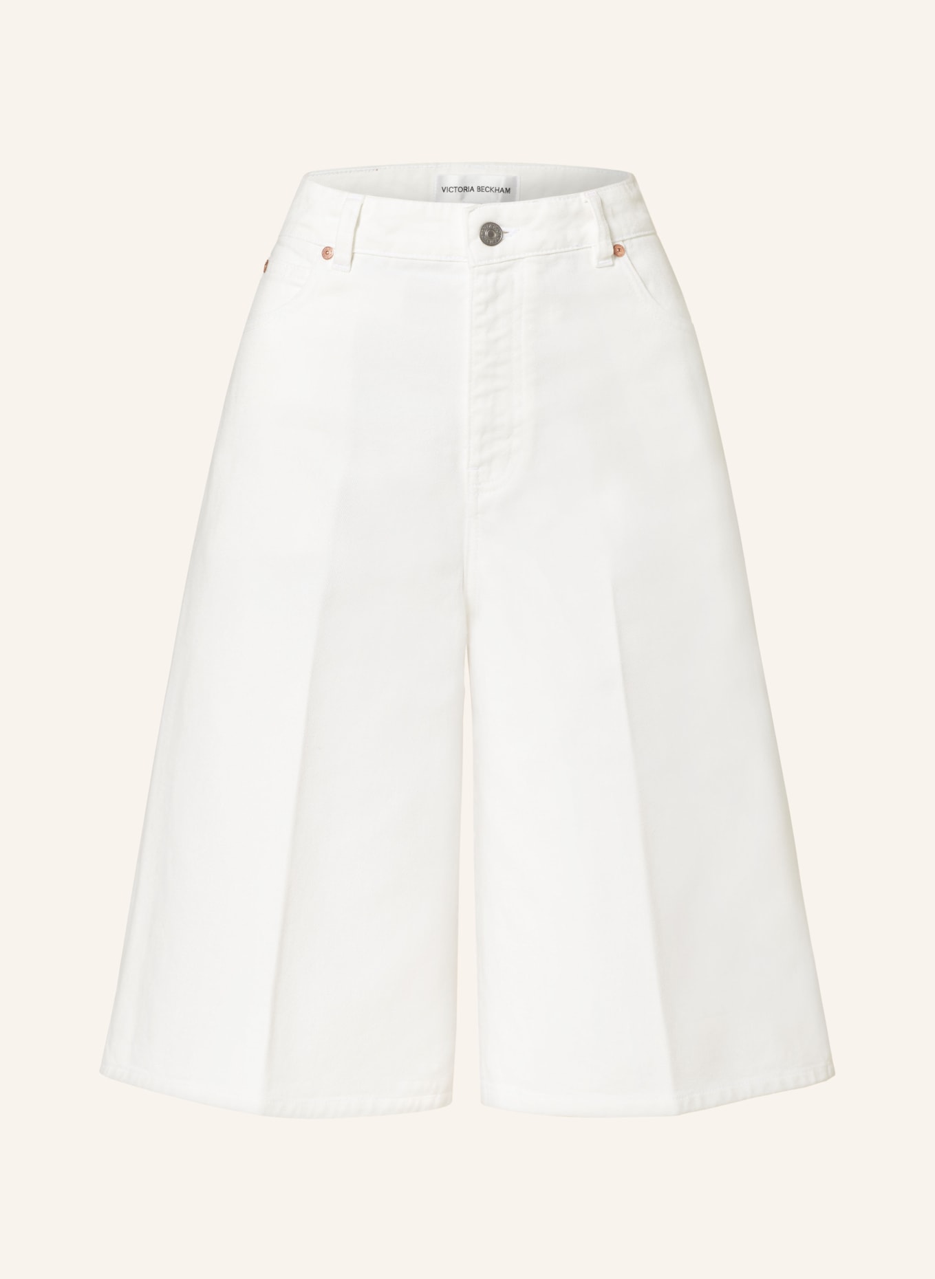 VICTORIABECKHAM Oversized denim shorts, Color: 8845 WASHED WHITE (Image 1)