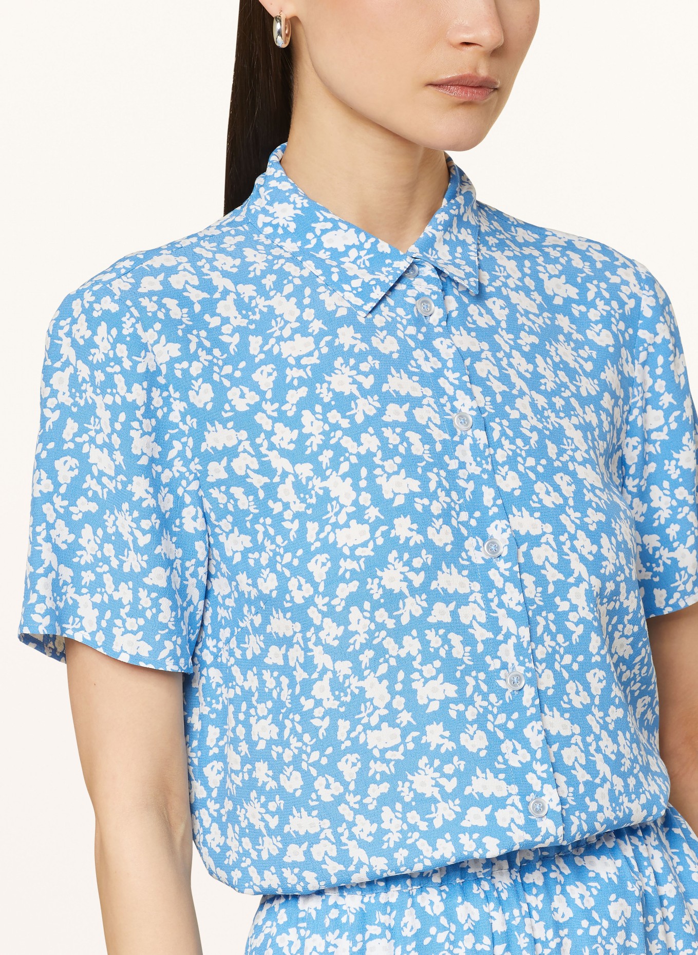 Marc O'Polo DENIM Shirt blouse, Color: BLUE/ WHITE/ LIGHT GRAY (Image 4)