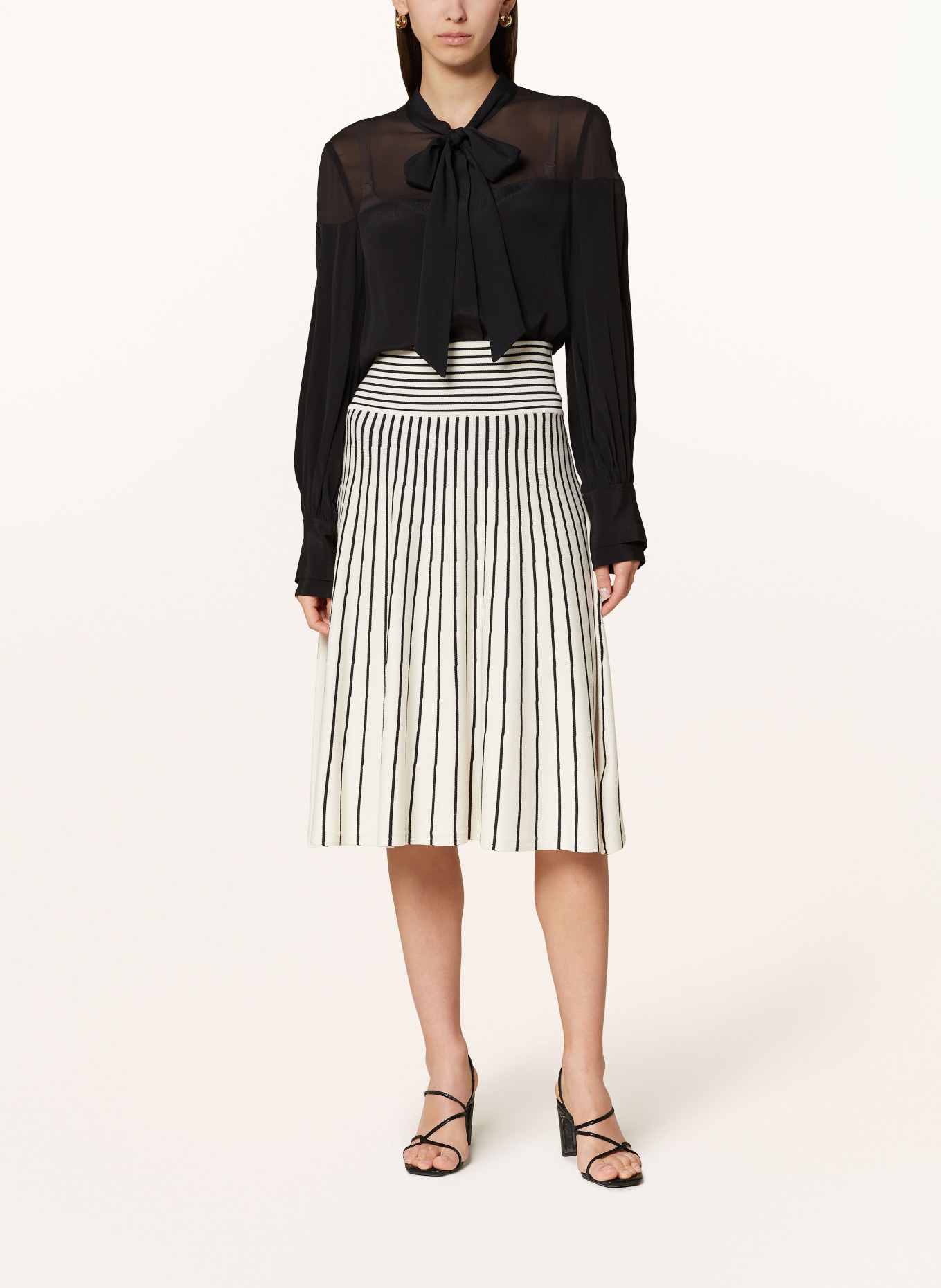 LAUREN RALPH LAUREN Knit skirt, Color: CREAM/ BLACK (Image 2)