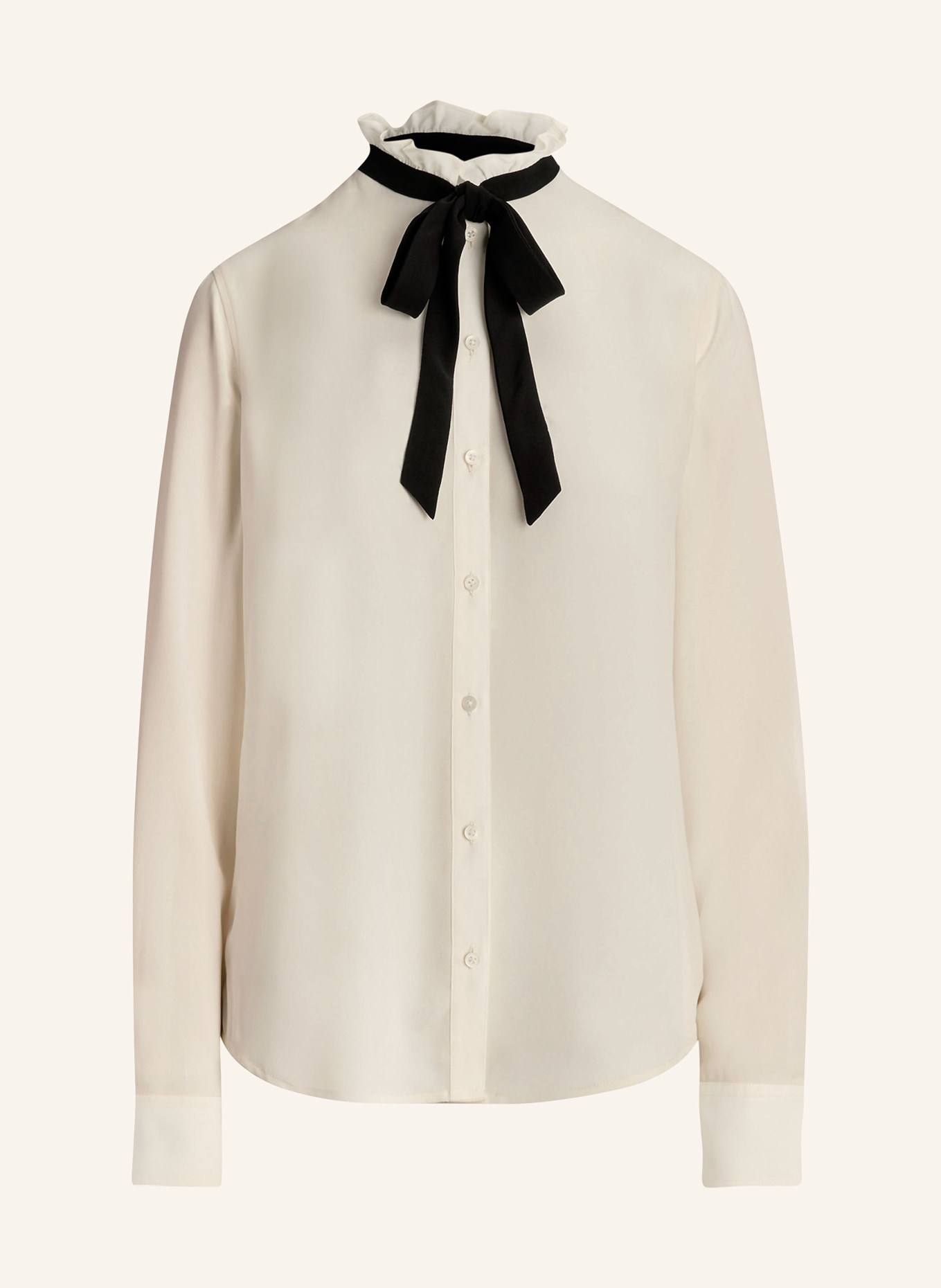 LAUREN RALPH LAUREN Bow-tie blouse, Color: CREAM/ BLACK (Image 1)