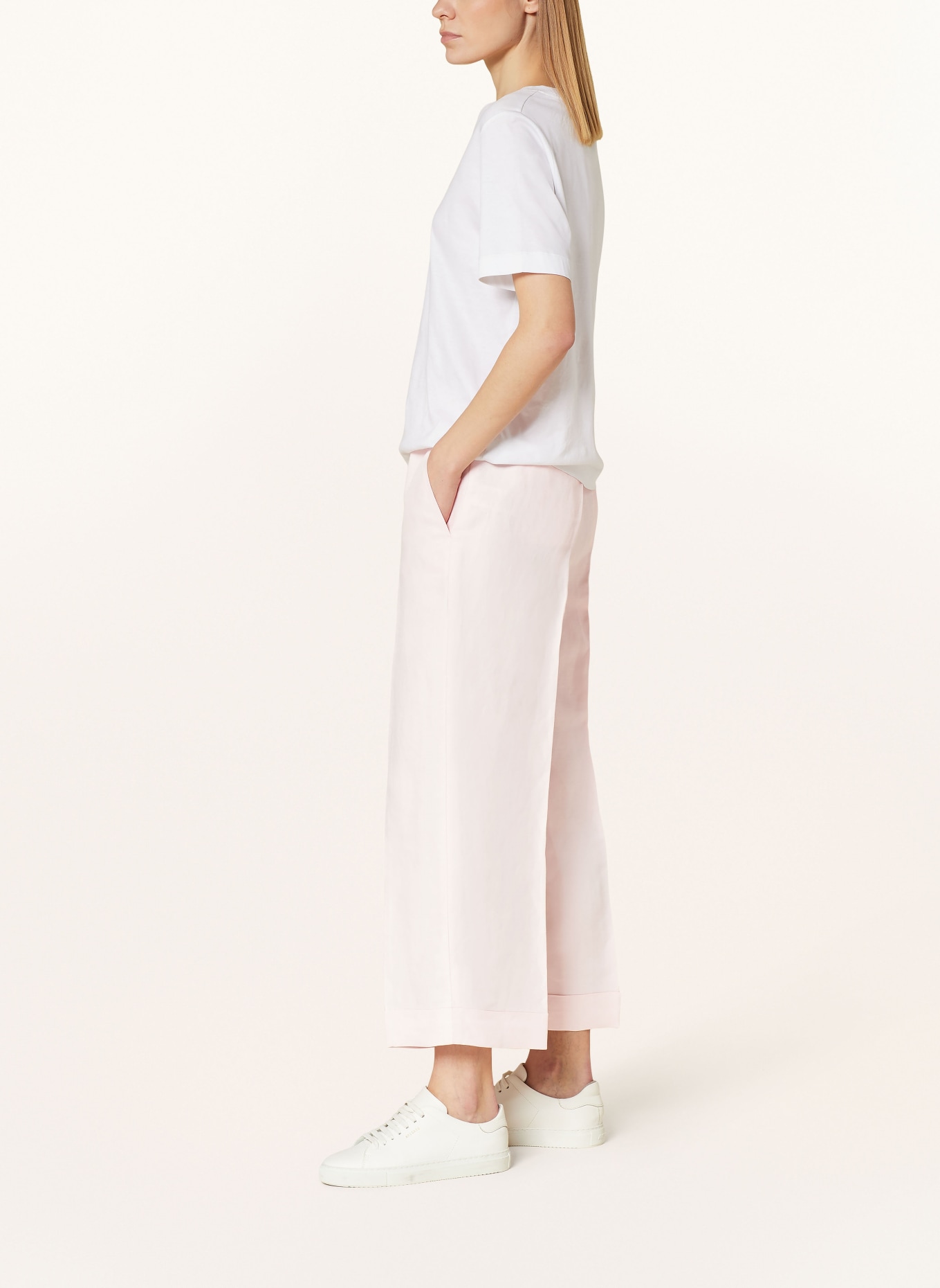 LAUREN RALPH LAUREN 7/8 pants with linen, Color: LIGHT PINK (Image 4)