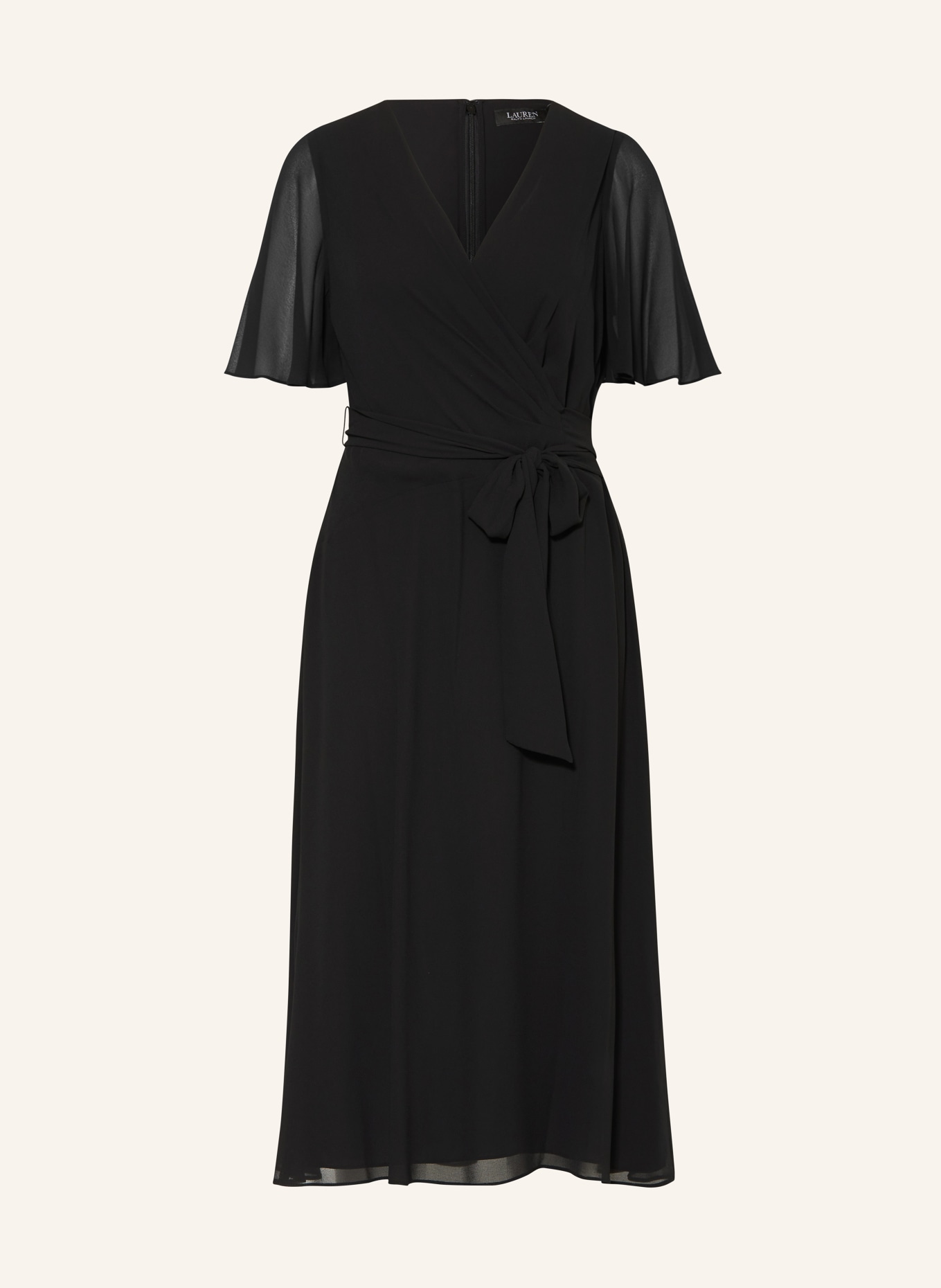 LAUREN RALPH LAUREN Dress in wrap look, Color: BLACK (Image 1)