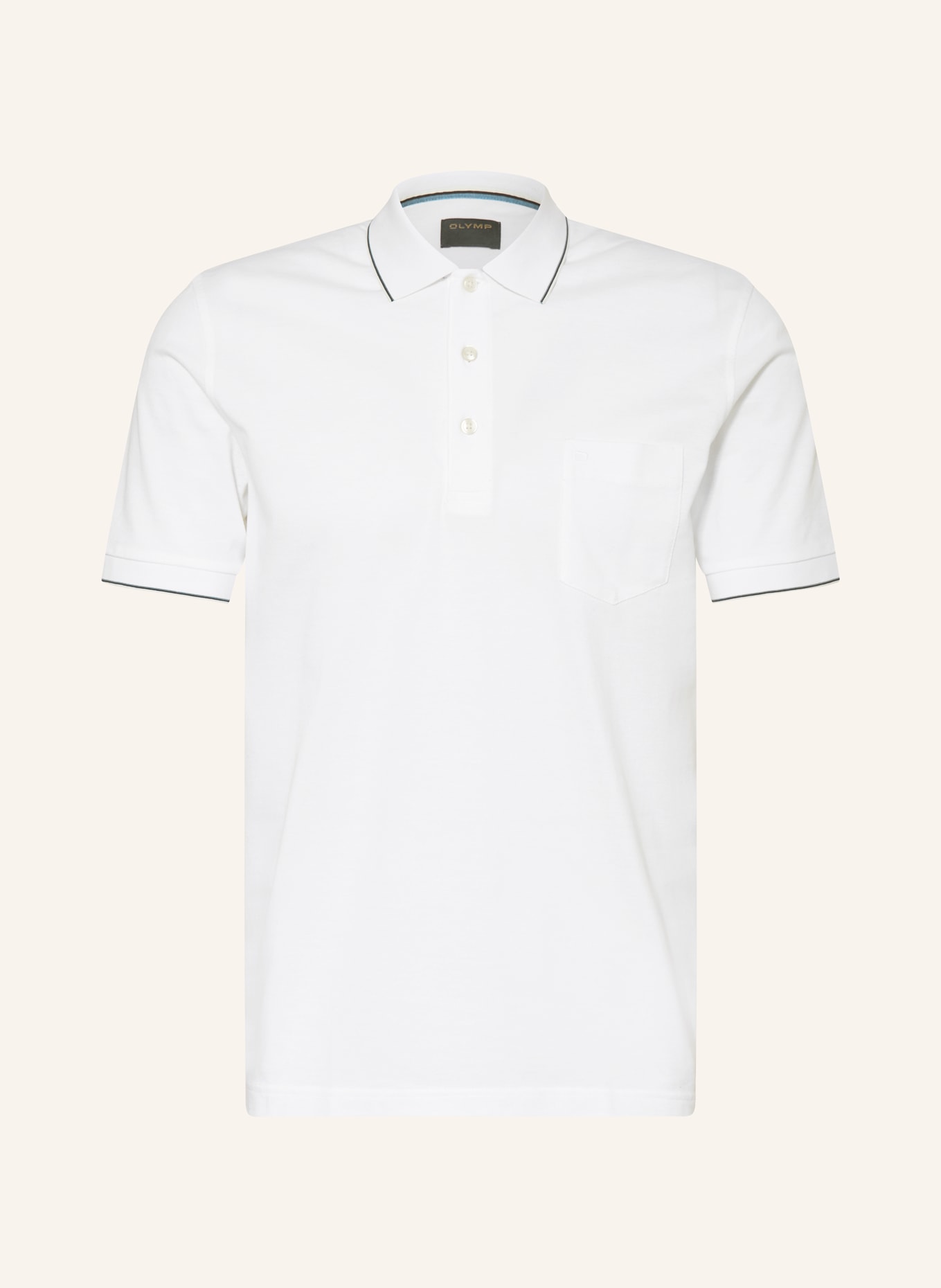 OLYMP Piqué-Poloshirt, Farbe: WEISS (Bild 1)