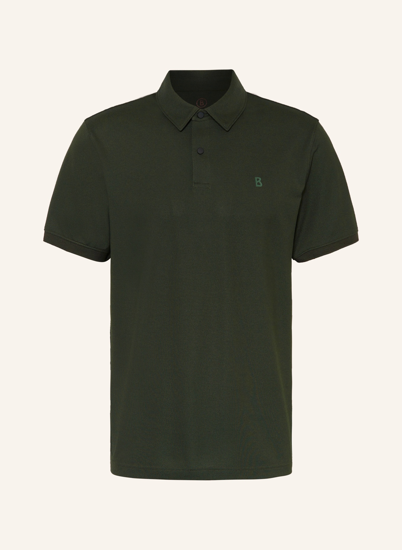 BOGNER Piqué polo shirt TIMO regular fit, Color: DARK GREEN (Image 1)