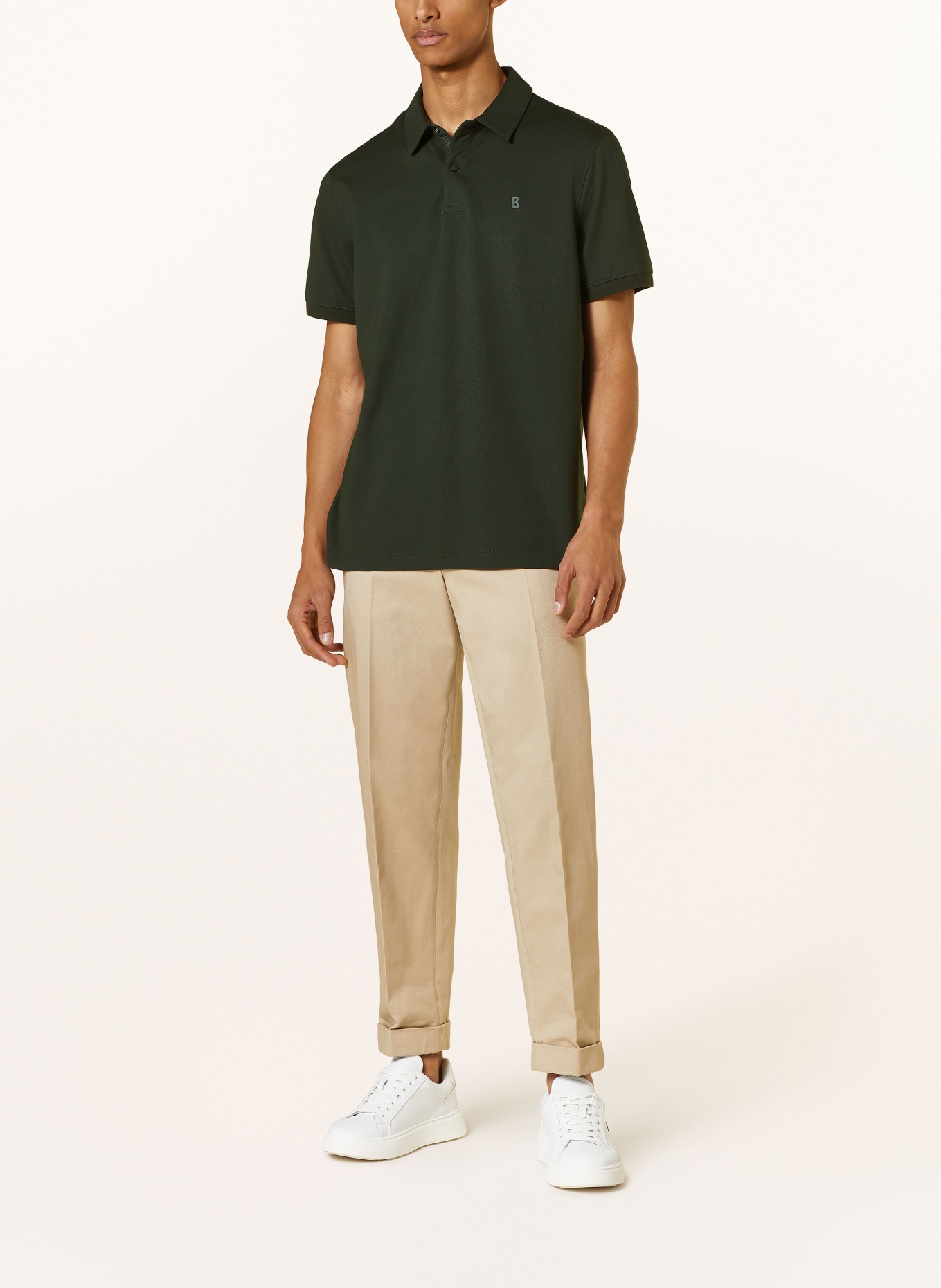 BOGNER Piqué polo shirt TIMO regular fit, Color: DARK GREEN (Image 2)