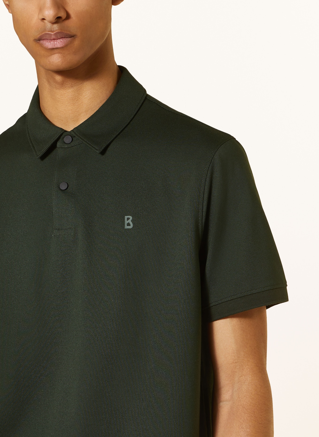 BOGNER Piqué polo shirt TIMO regular fit, Color: DARK GREEN (Image 4)