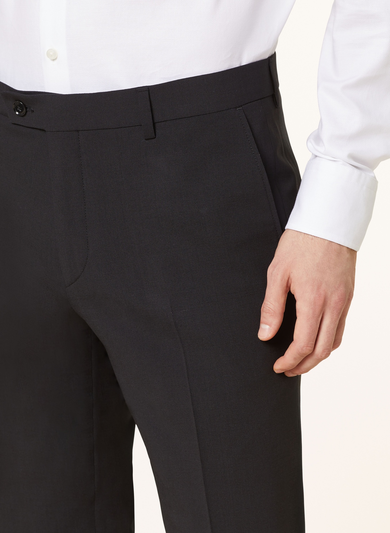 SAND COPENHAGEN Oblekové kalhoty Slim Fit, Barva: 200 BLACK (Obrázek 6)
