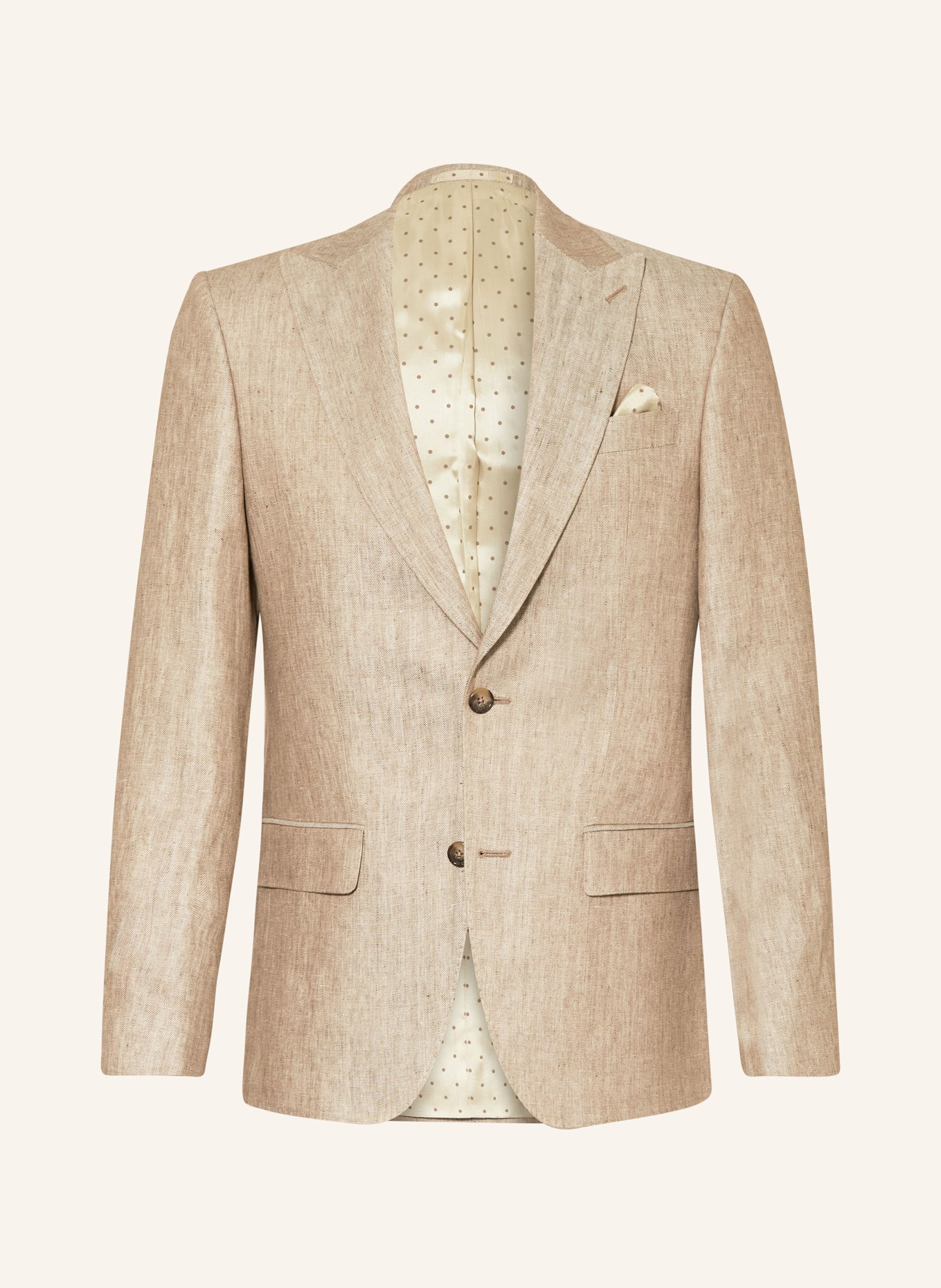SAND COPENHAGEN Suit jacket slim fit in linen, Color: 214 BEIGE (Image 1)