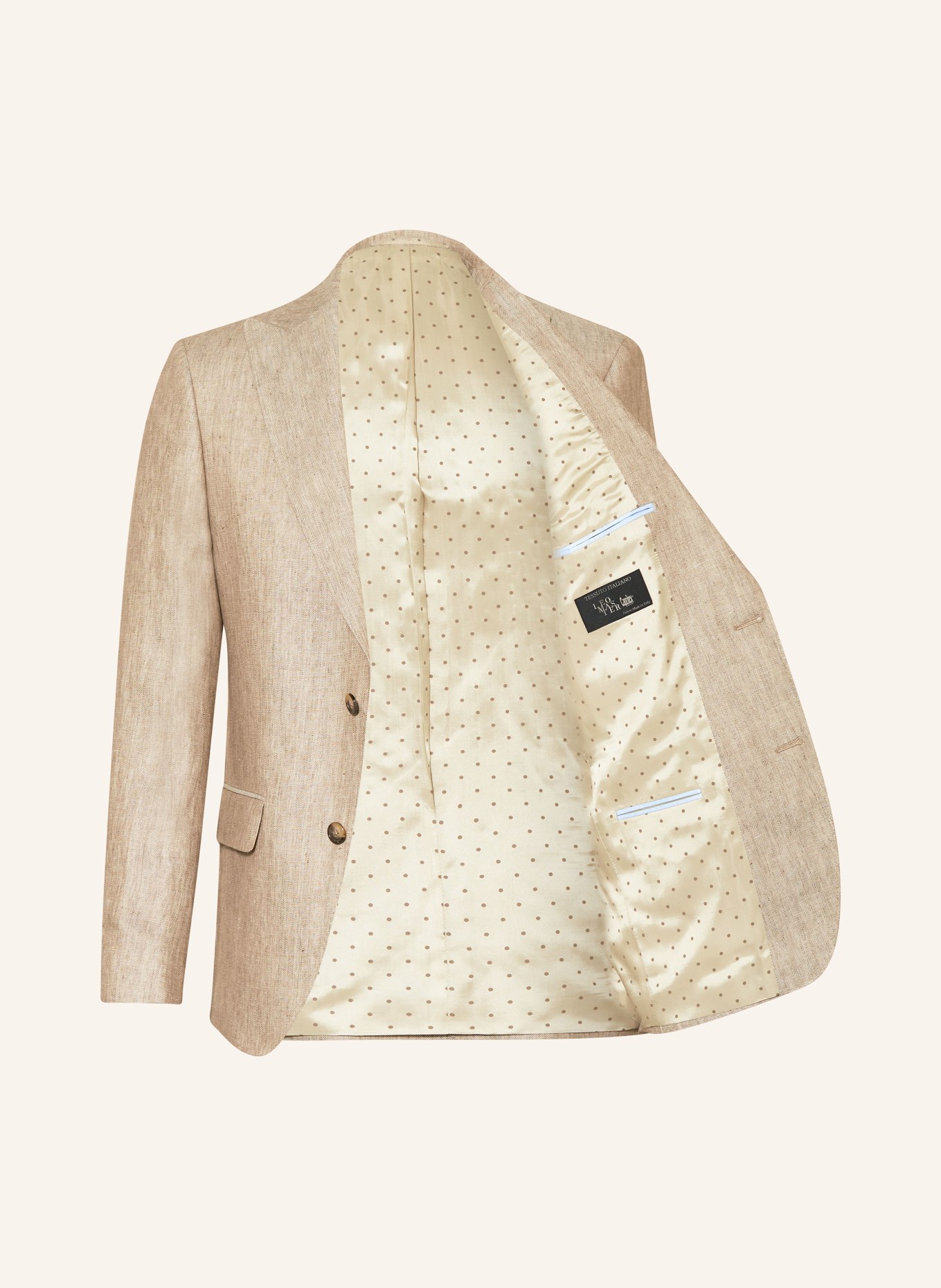 SAND COPENHAGEN Suit jacket slim fit in linen, Color: 214 BEIGE (Image 4)