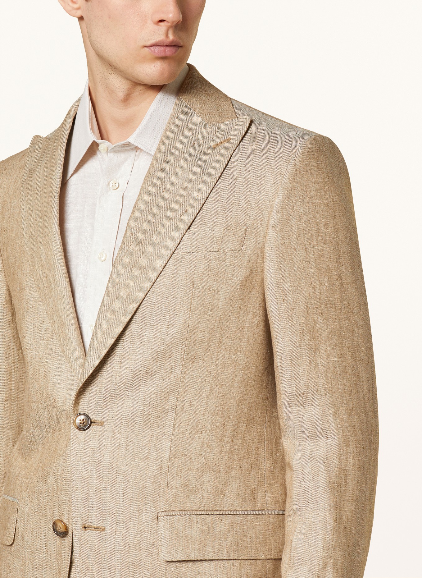 SAND COPENHAGEN Suit jacket slim fit in linen, Color: 214 BEIGE (Image 5)