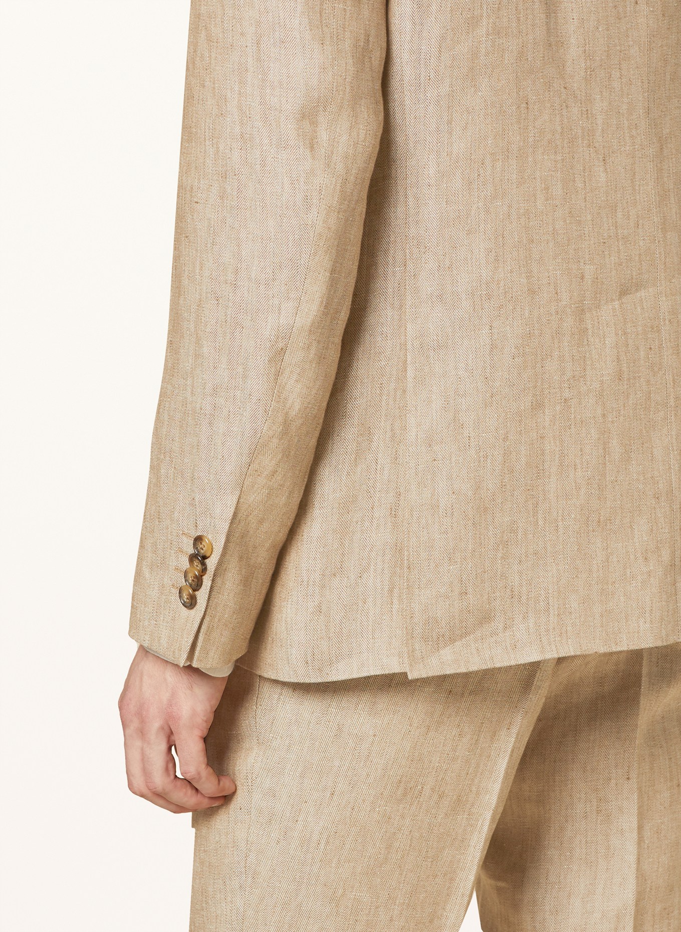 SAND COPENHAGEN Suit jacket slim fit in linen, Color: 214 BEIGE (Image 6)
