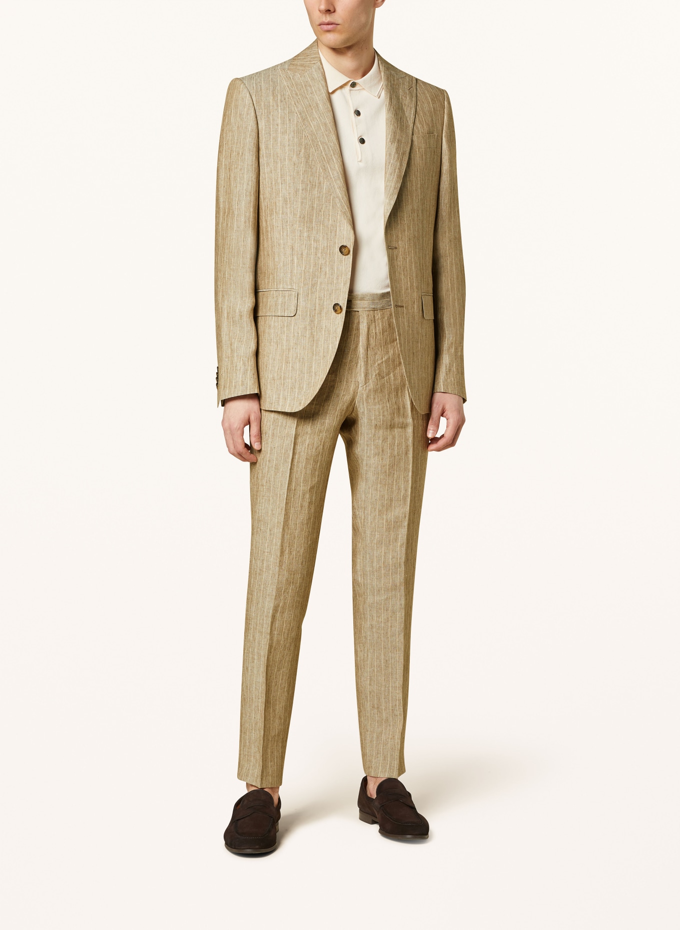SAND COPENHAGEN Suit jacket slim fit in linen, Color: 230 dark beige (Image 2)