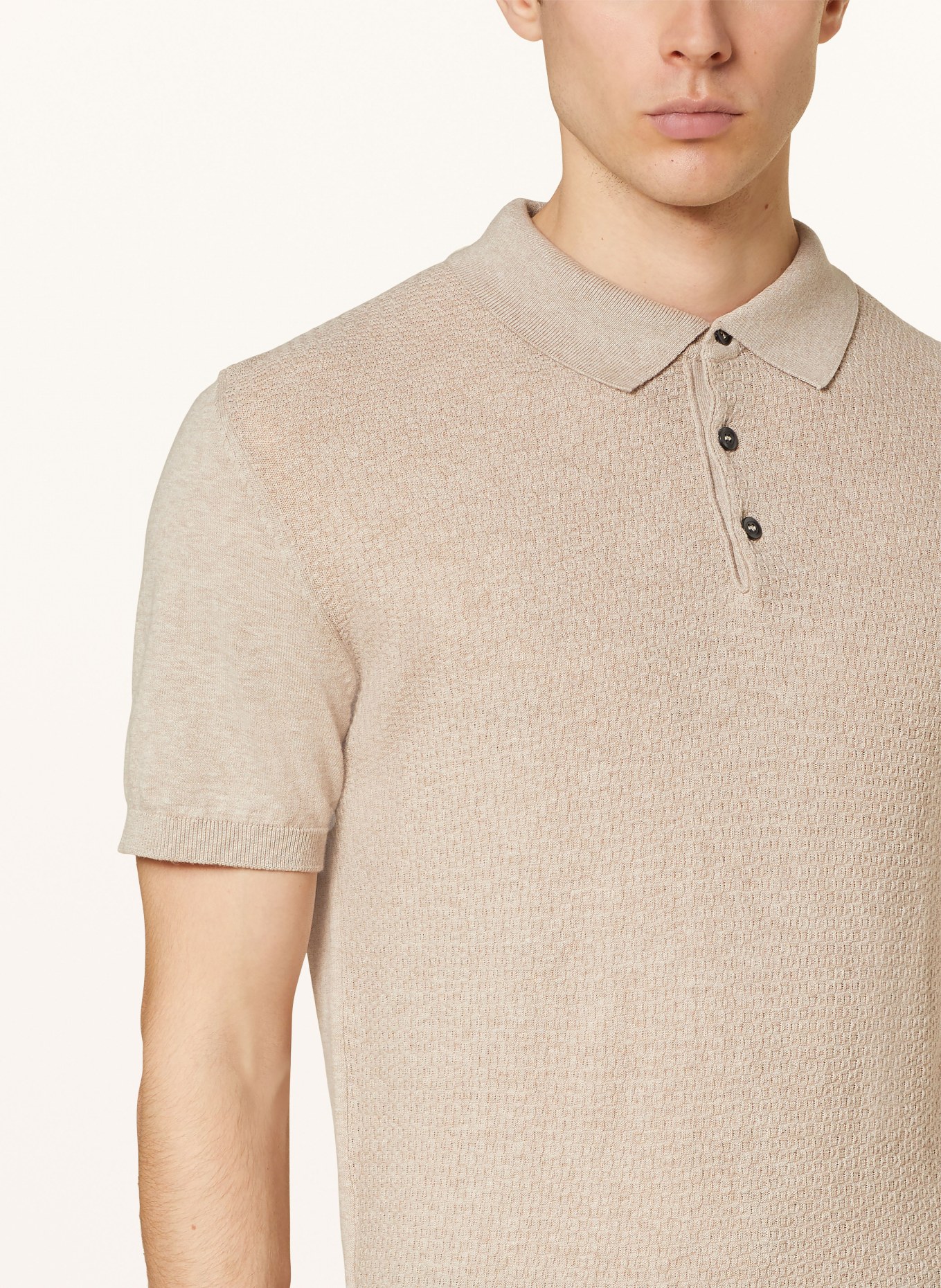 SAND COPENHAGEN Knitted polo shirt, Color: TAUPE (Image 4)