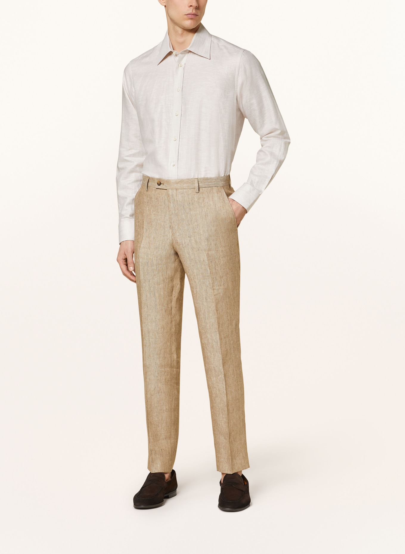 SAND COPENHAGEN Shirt STATE modern fit with linen, Color: ECRU (Image 2)