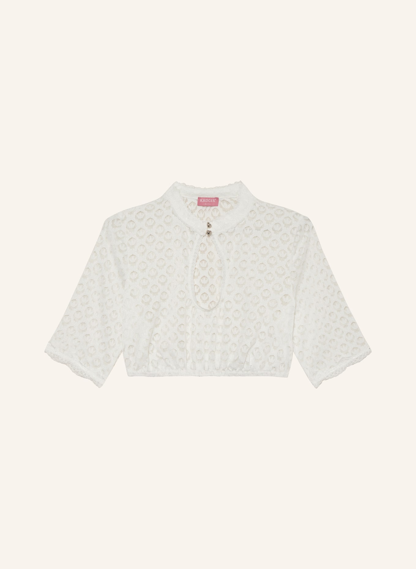 KRÜGER Dirndl blouse made of lace, Color: WHITE (Image 1)