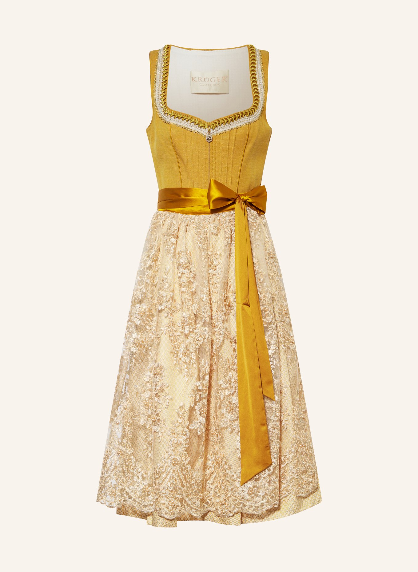 KRÜGER Sukienka bawarska DIANORA, Kolor: CIEMNOPOMARAŃCZOWY (Obrazek 1)
