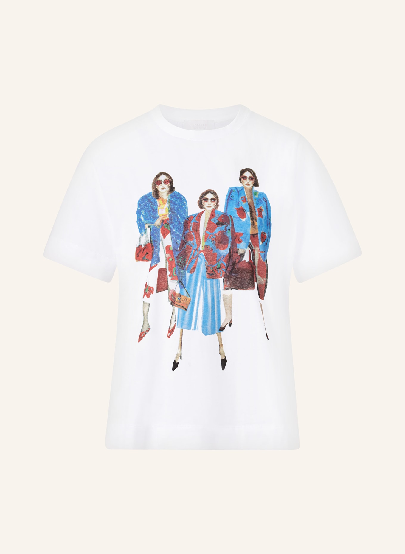rich&royal T-shirt, Color: WHITE/ BLUE/ RED (Image 1)
