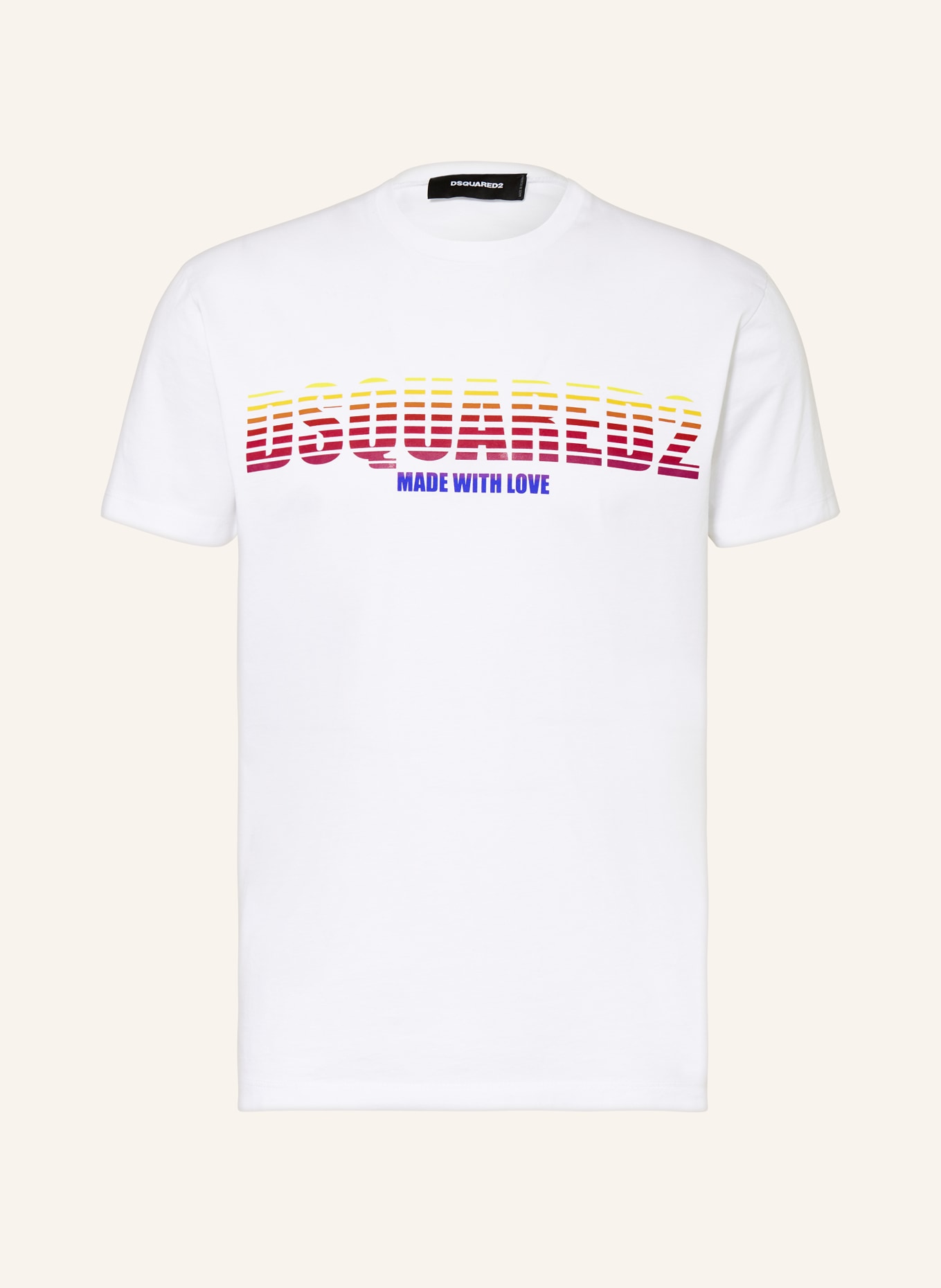 DSQUARED2 T-shirt COOL FIT DS2 MADE WITH LOVE, Kolor: BIAŁY (Obrazek 1)