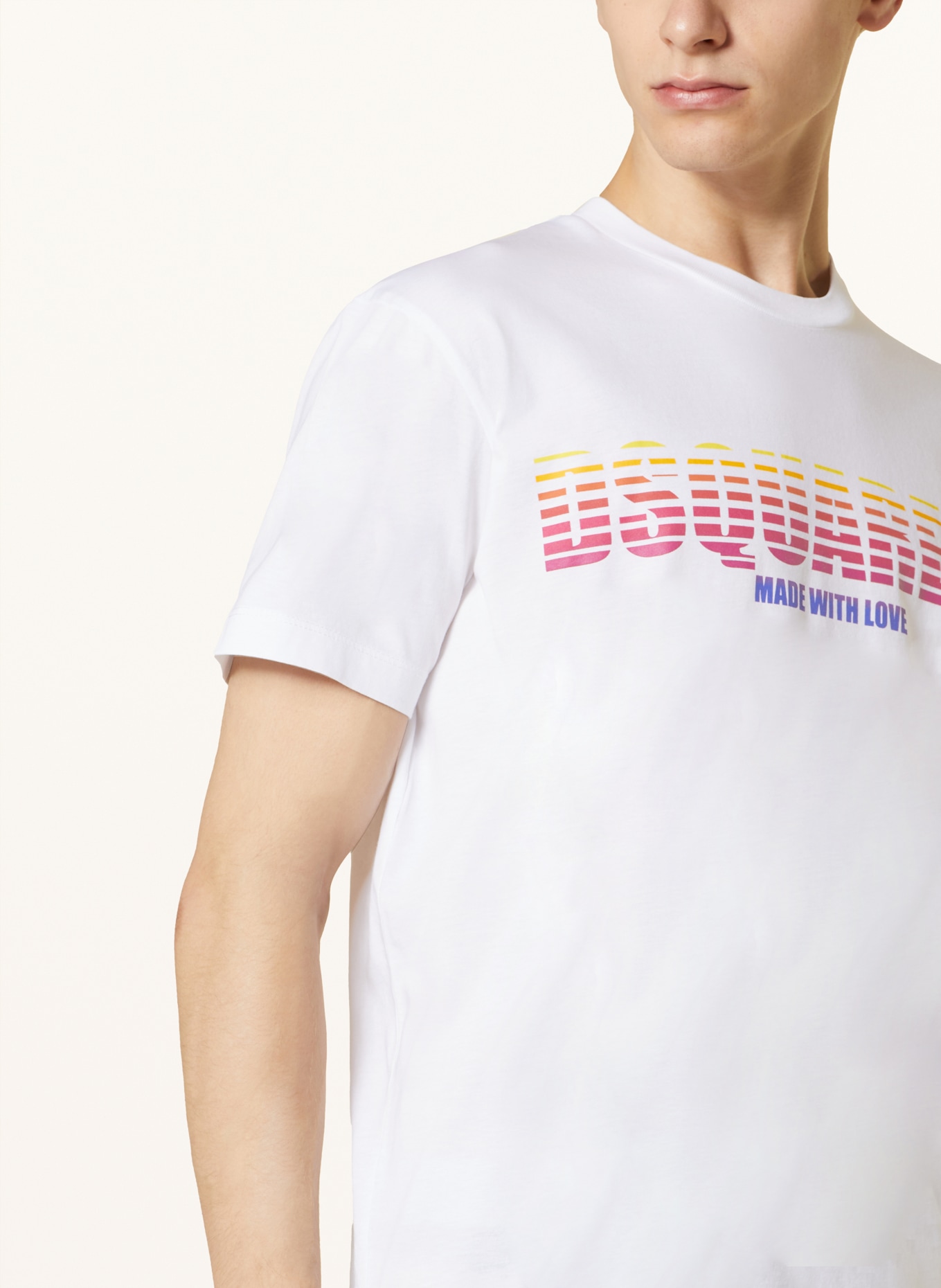 DSQUARED2 T-shirt COOL FIT DS2 MADE WITH LOVE, Color: WHITE (Image 4)