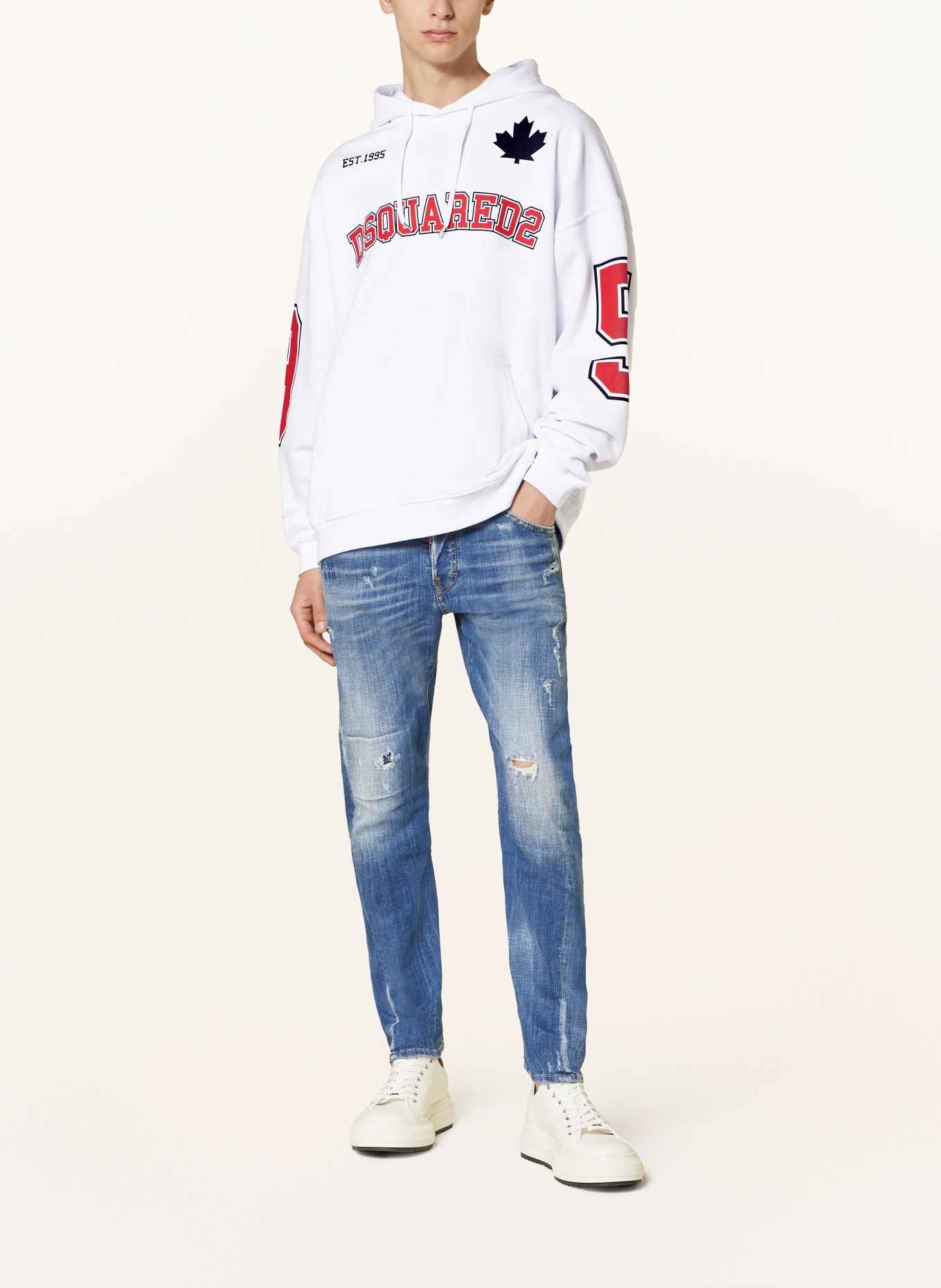 DSQUARED2 Hoodie CATEN 64, Color: WHITE (Image 3)
