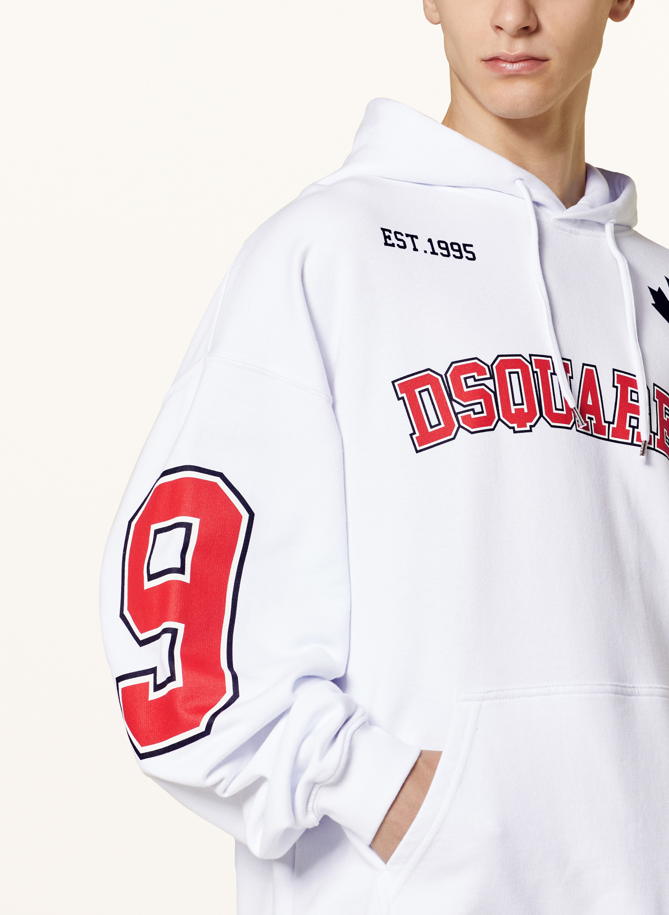 DSQUARED2 Hoodie CATEN 64, Color: WHITE (Image 5)